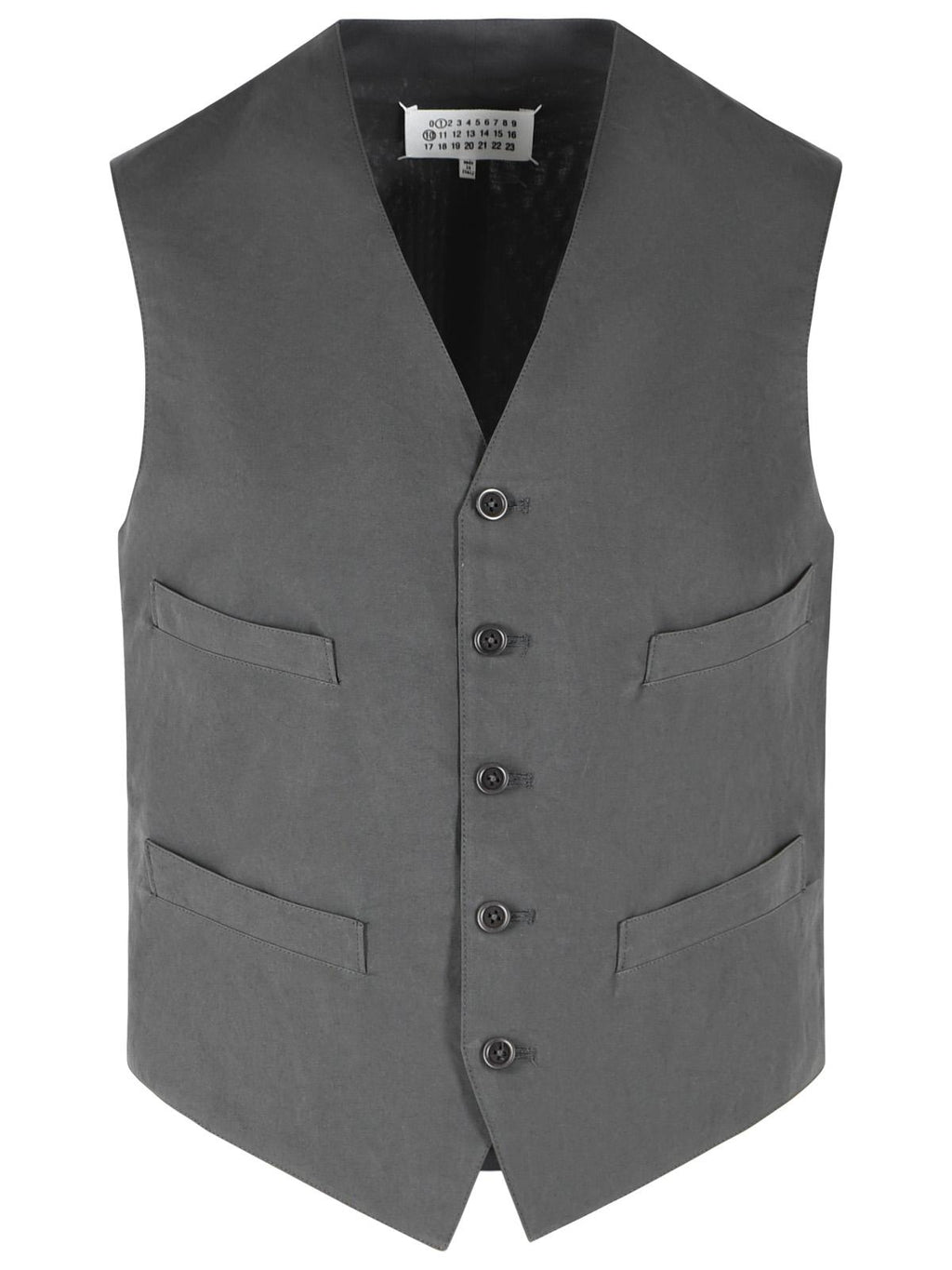 Maison Margiela Grey Cotton And Silk Vest Men