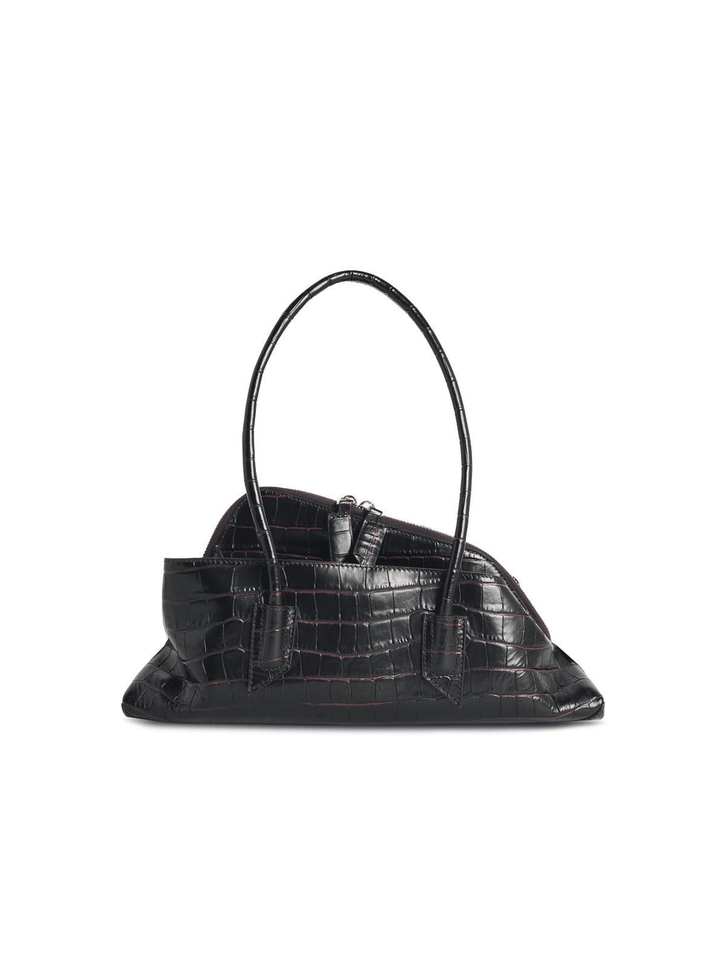 The Attico 'Top Handle La Passeggiata Small' 'Coffee' Leather Bag Women