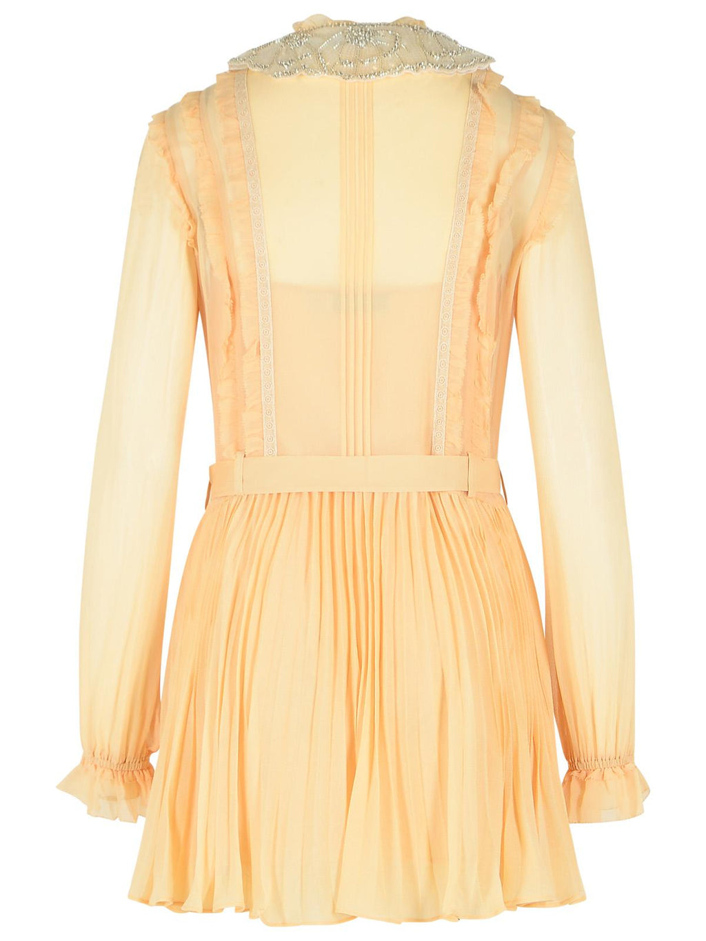 Self Portrait Cream Viscose Mini Dress Women