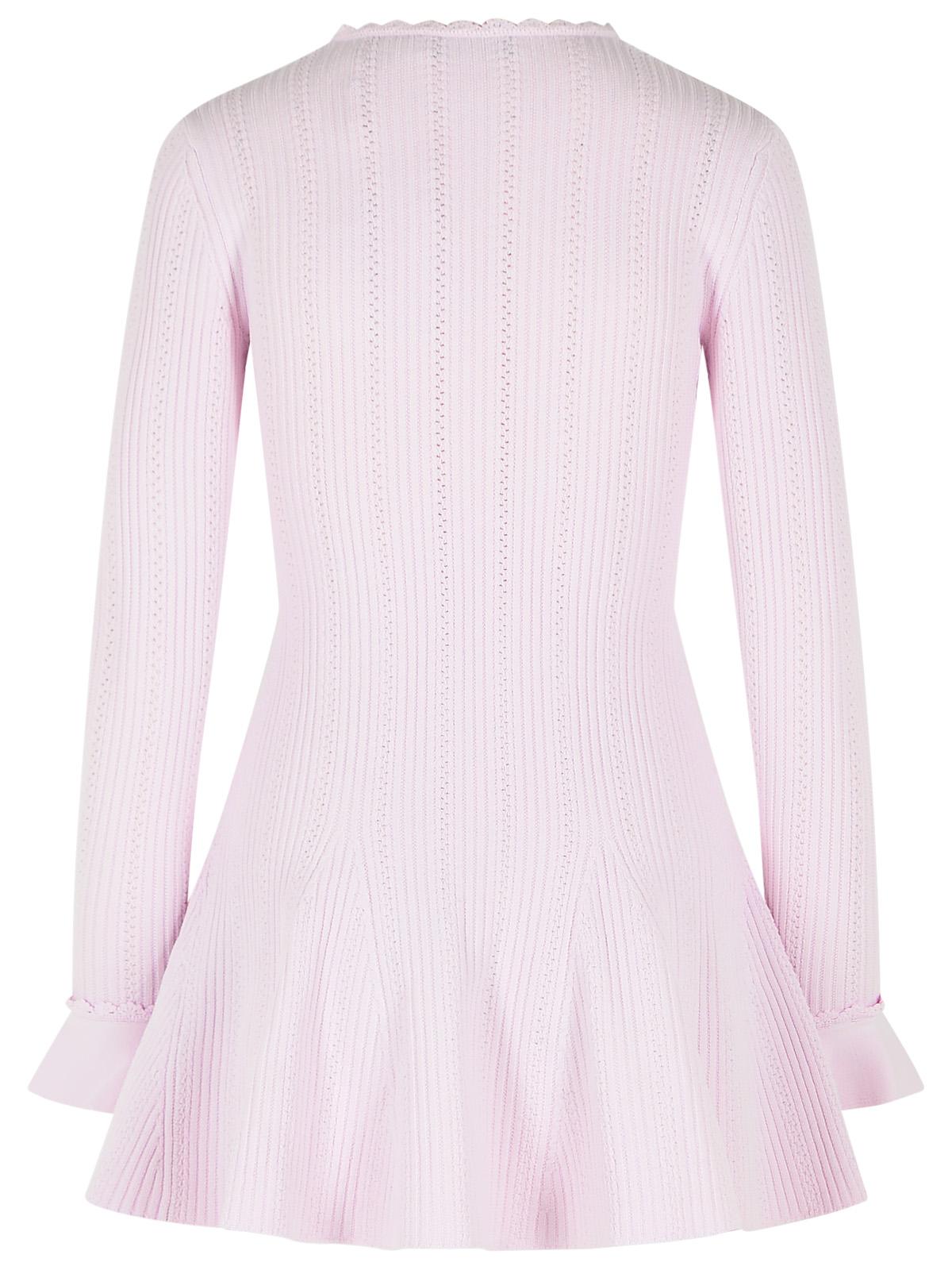 Self Portrait Pink Viscose Blend Mini Dress Women