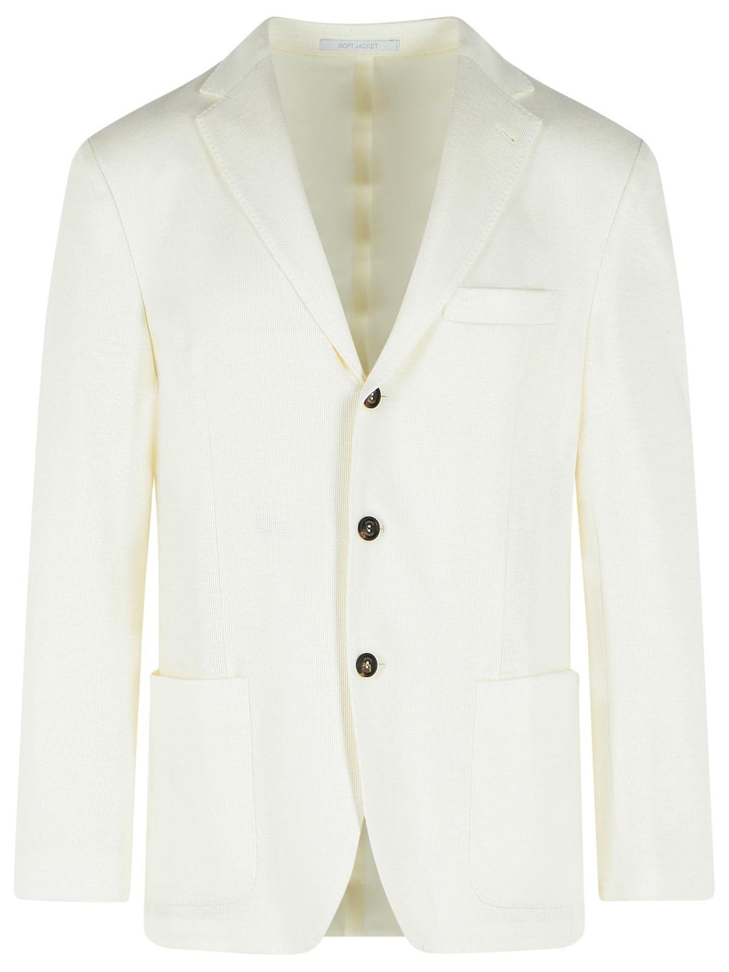 Eleventy Blazer In White Linen Blend Men