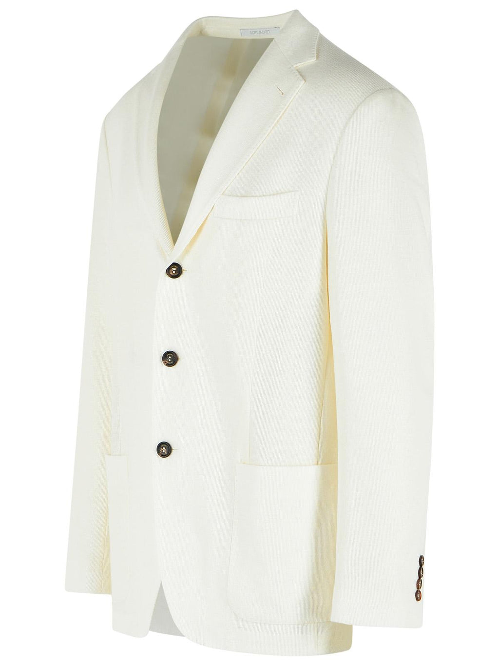 Eleventy Blazer In White Linen Blend Men