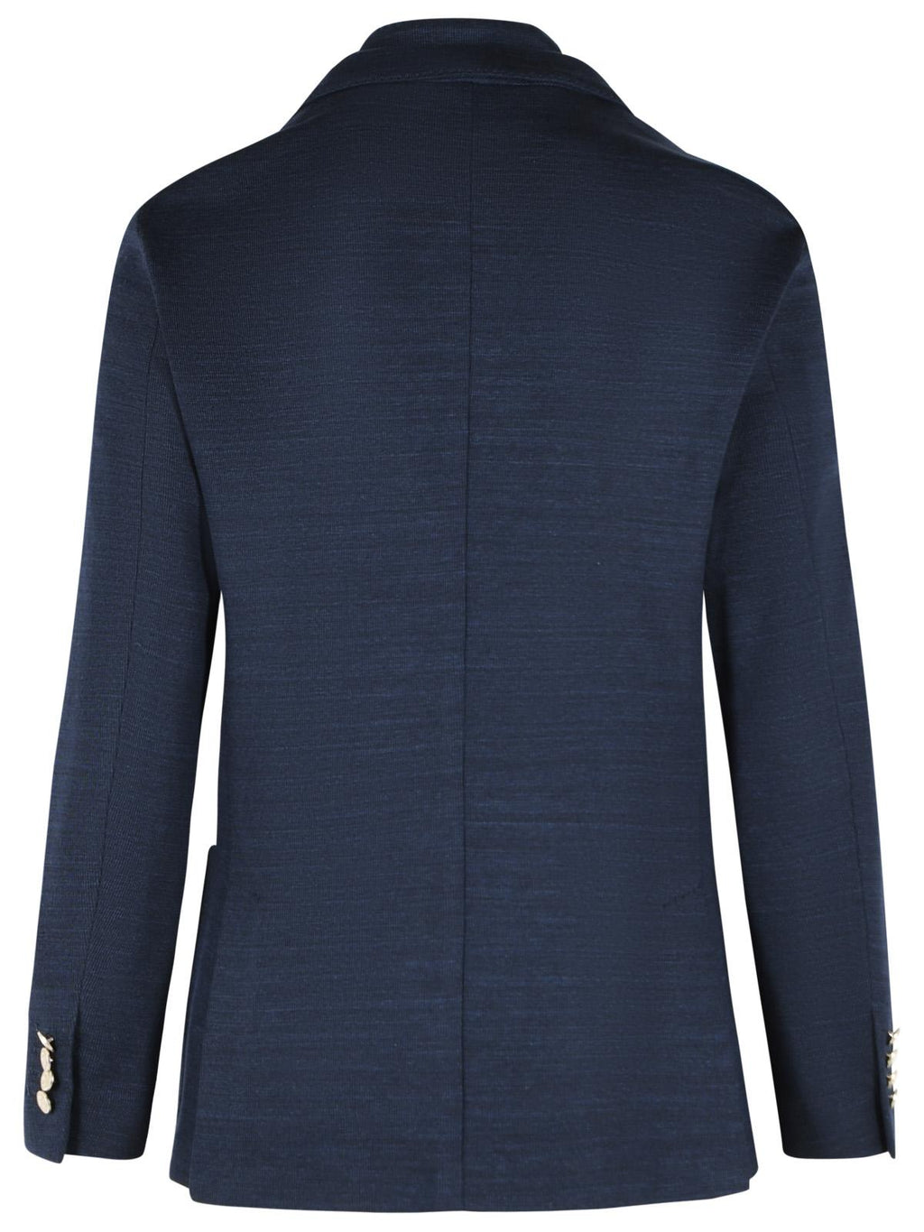 Eleventy Dark Blue Cotton Blend Blazer Men