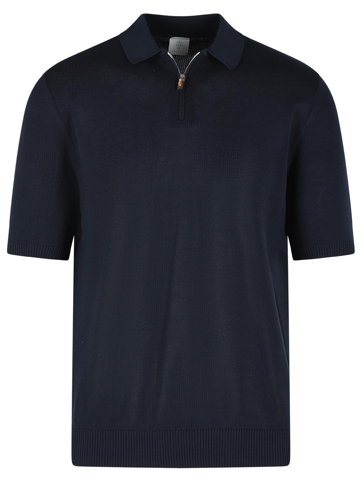 Eleventy Polo Shirt In Blue Cotton Men
