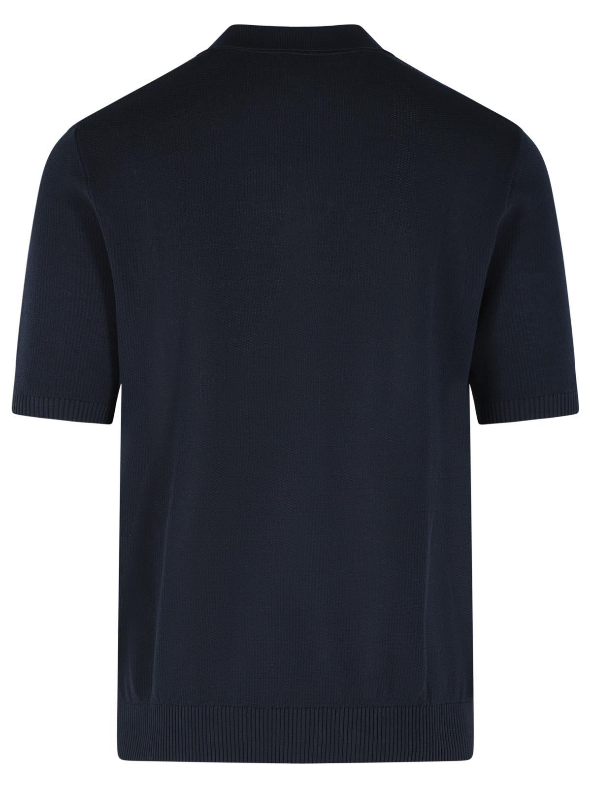 Eleventy Polo Shirt In Blue Cotton Men