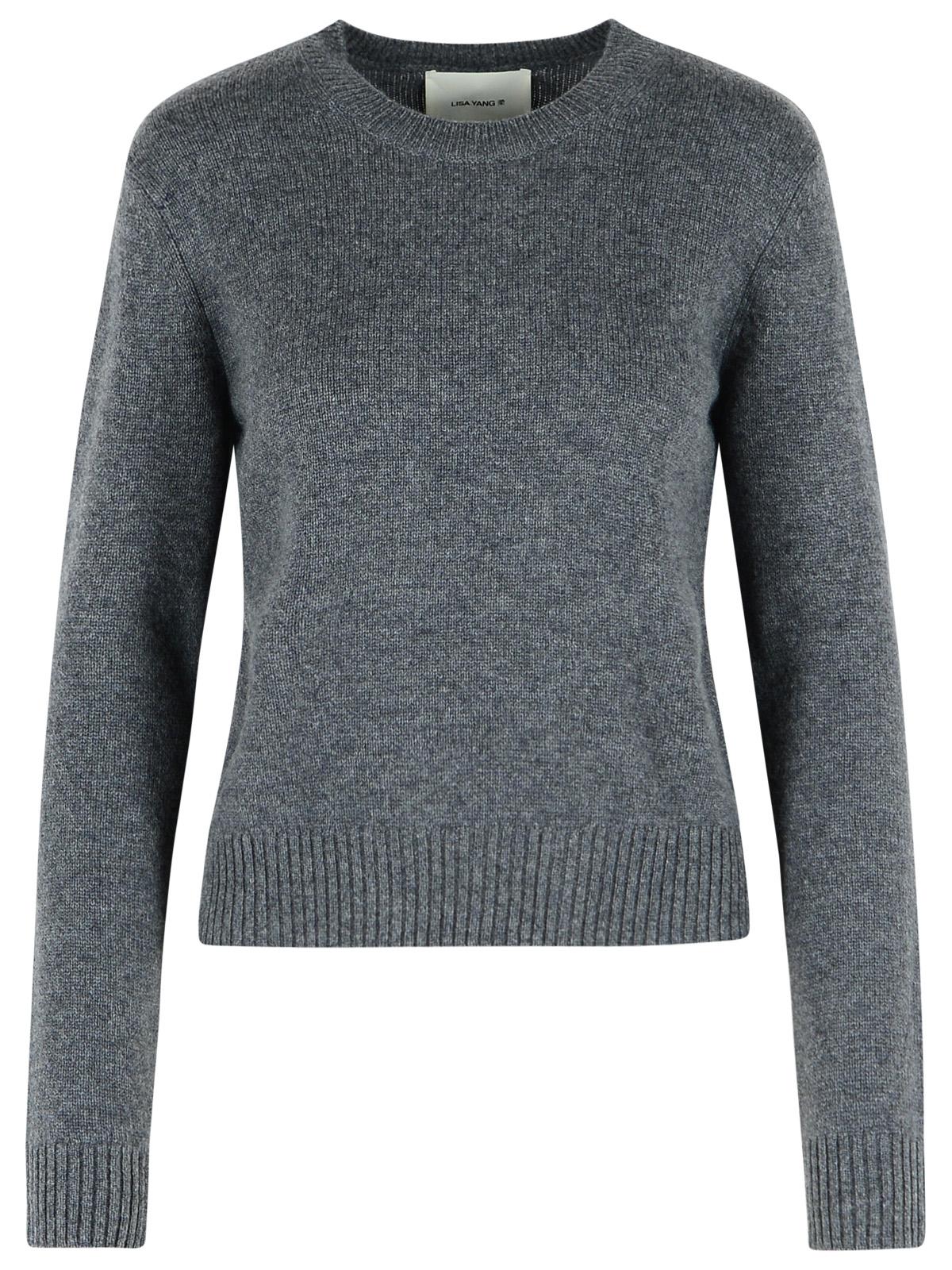 Lisa Yang 'Mable' Graphite Cashmere Sweater Women