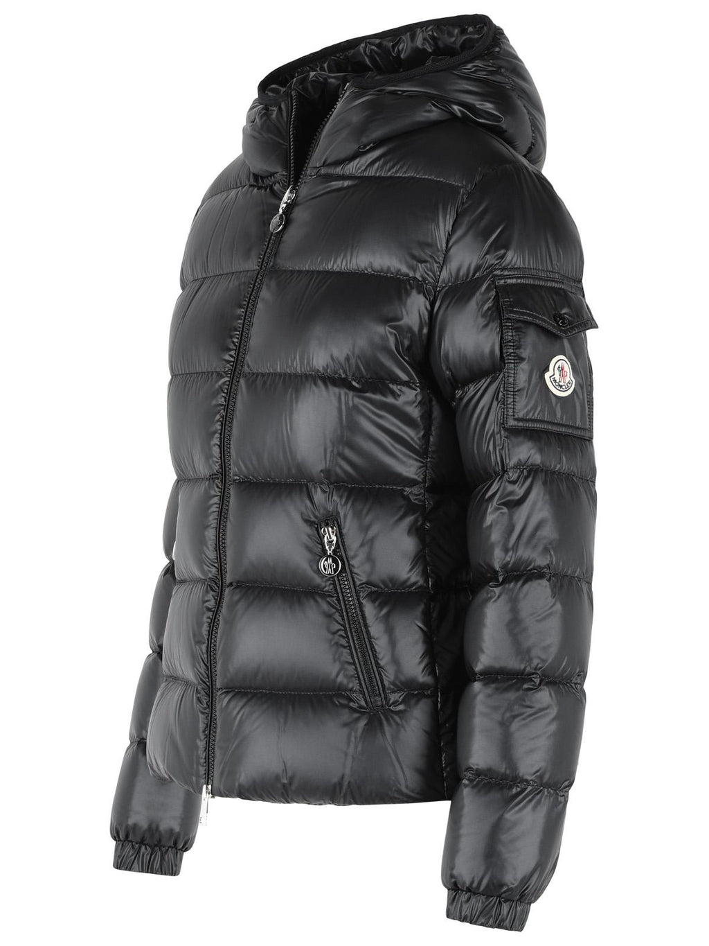 Moncler 'Glesse' Short Hooded Down Jacket In Black Polyamide Women