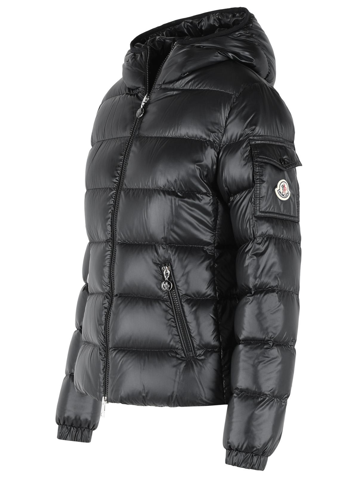 Moncler 'Glesse' Short Hooded Down Jacket In Black Polyamide Women