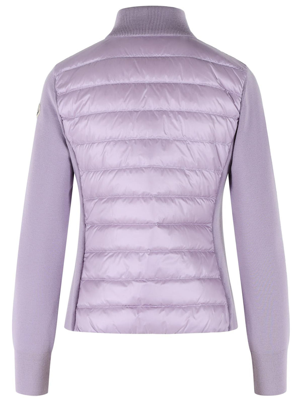 Moncler Padded Virgin Wool Cardigan With Lilac Zip Women