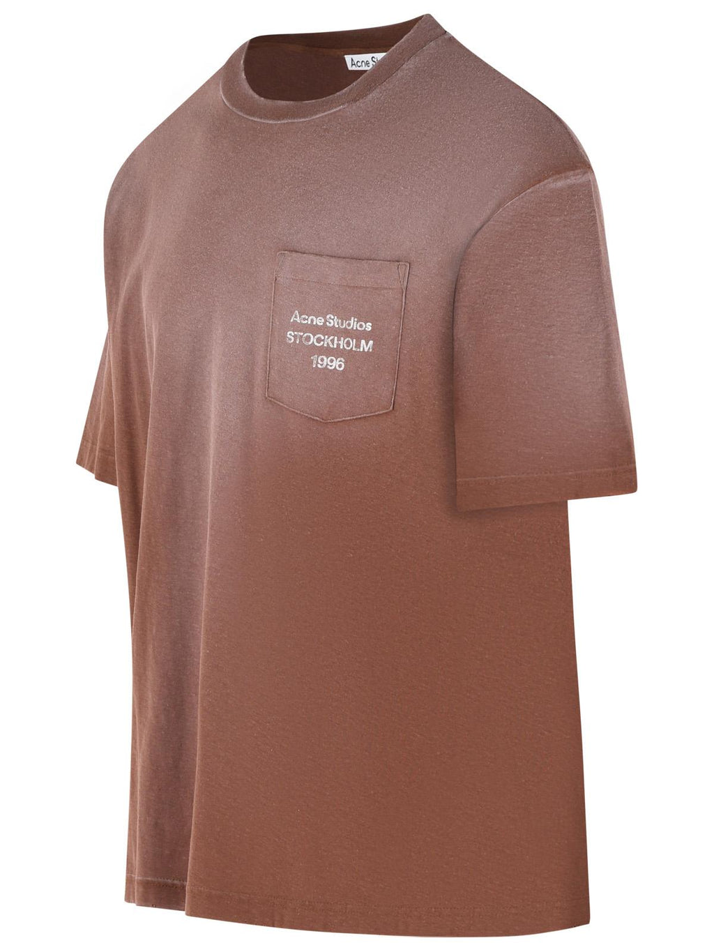 Acne Studios Brown Cotton And Linen T-Shirt Women