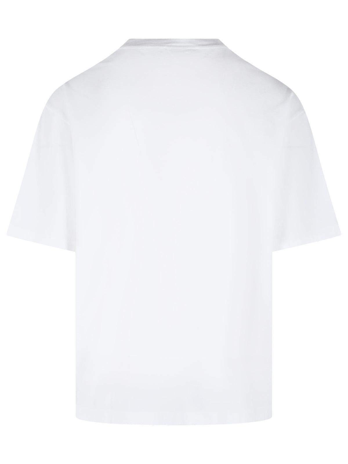 Acne Studios White Cotton And Linen T-Shirt Women
