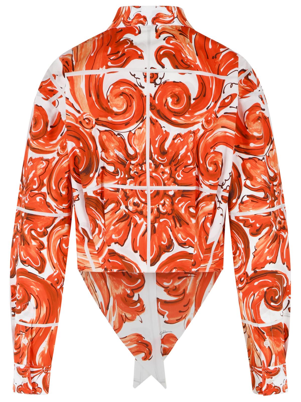 Dolce & Gabbana Majolica Print Cotton Poplin Shirt Women