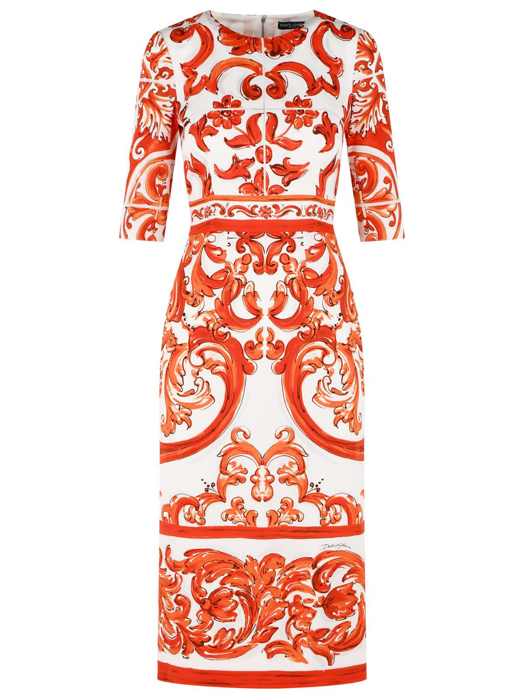 Dolce & Gabbana Majolica Print Silk 'Charmeuse' Dress Women