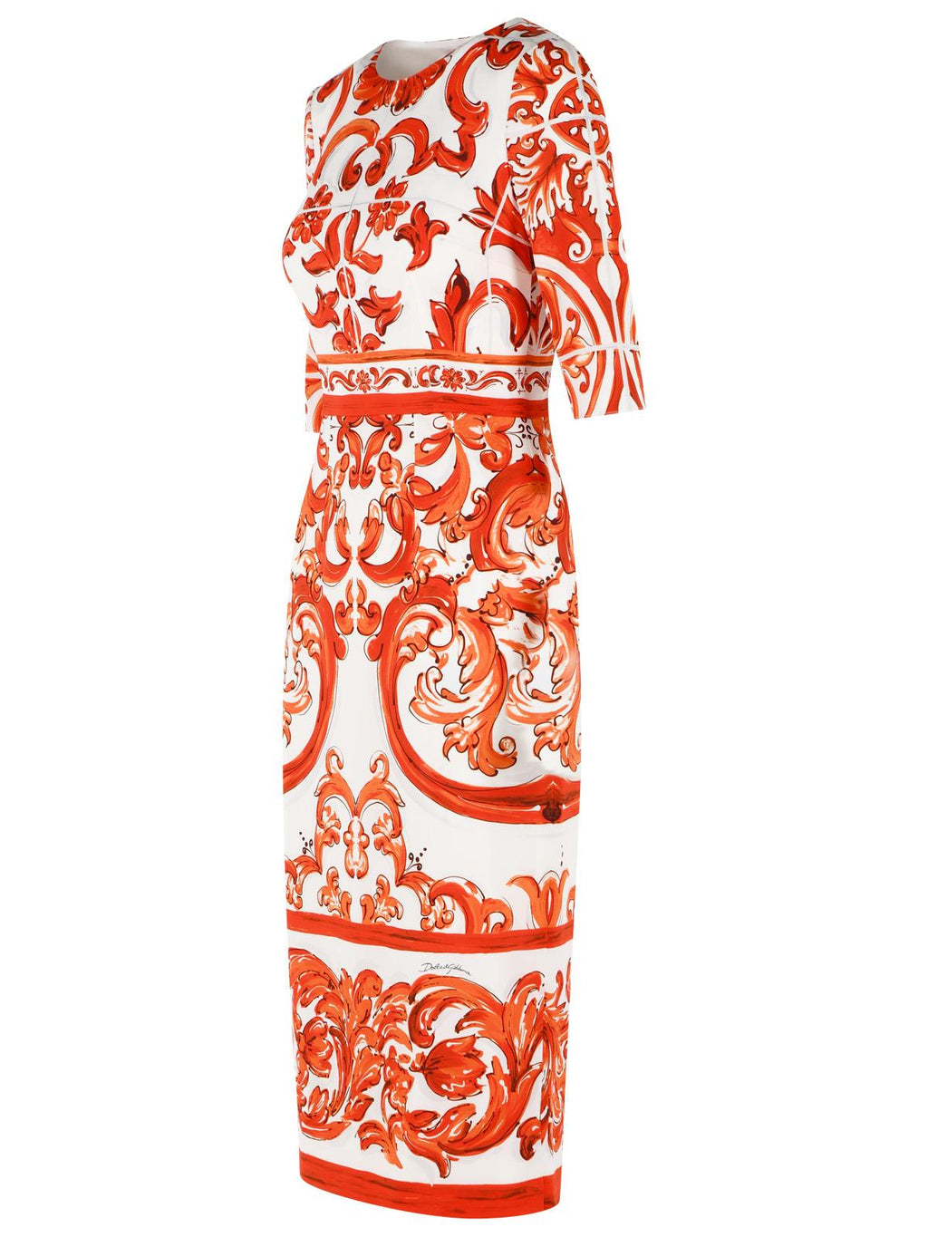 Dolce & Gabbana Majolica Print Silk 'Charmeuse' Dress Women
