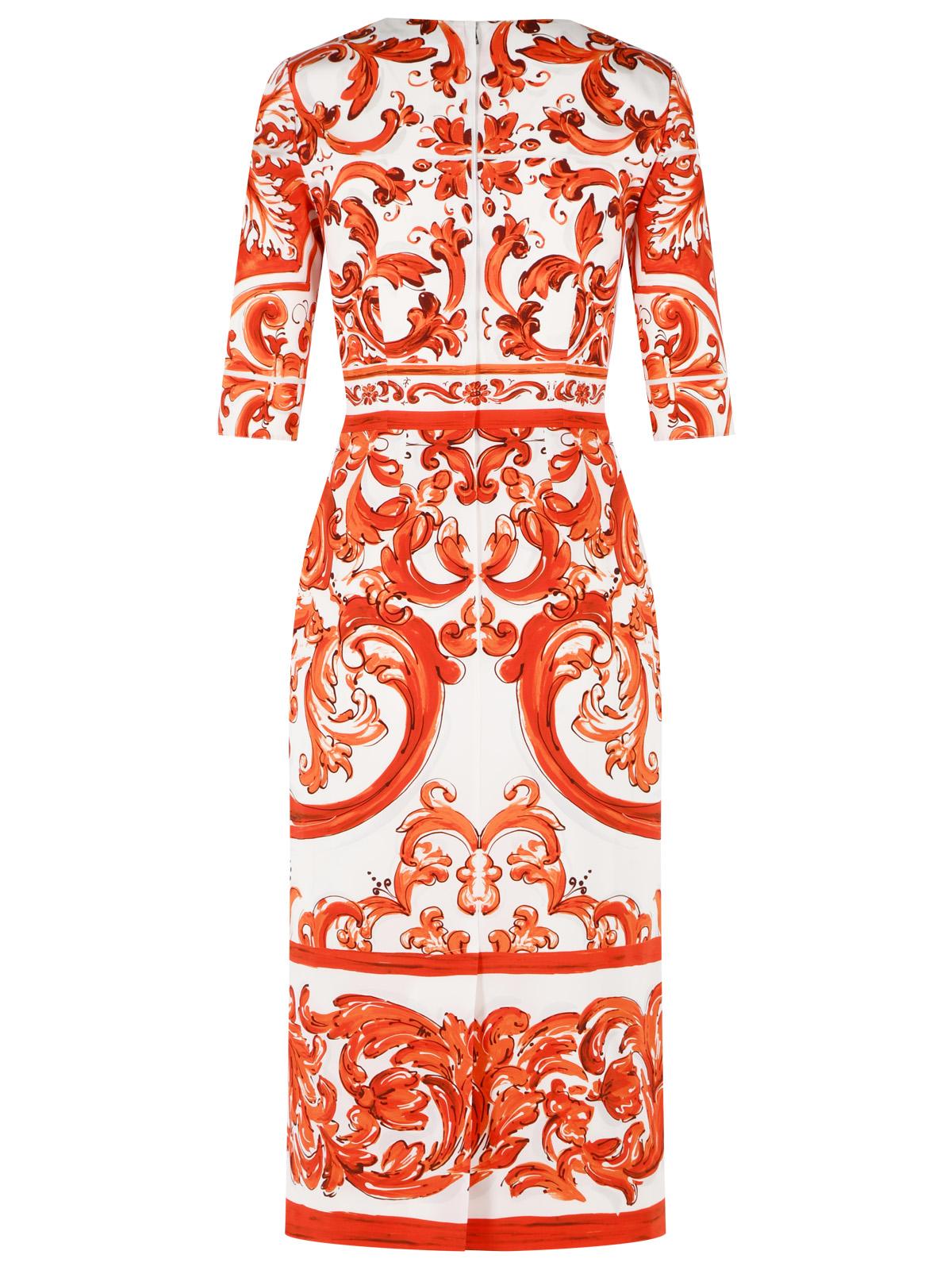 Dolce & Gabbana Majolica Print Silk 'Charmeuse' Dress Women