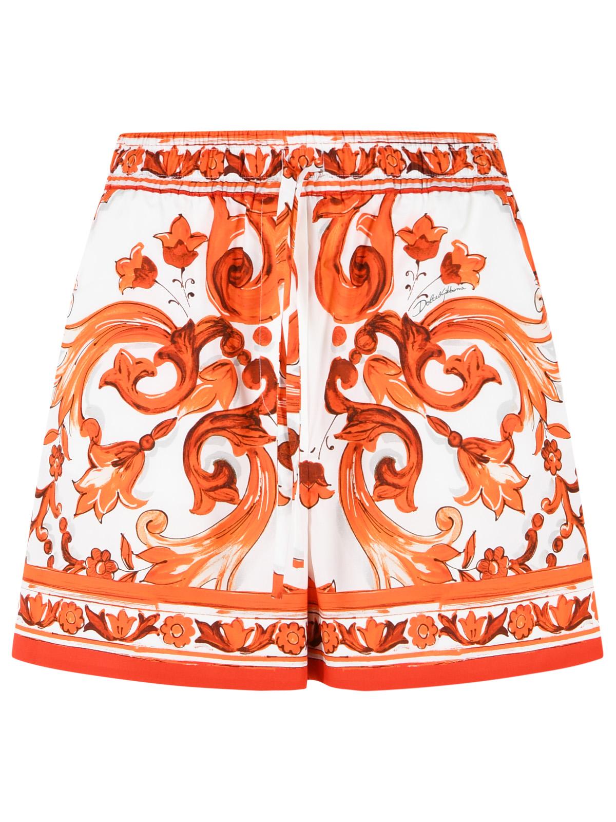 Dolce & Gabbana 'Maiolica' Print Cotton Poplin Shorts Women