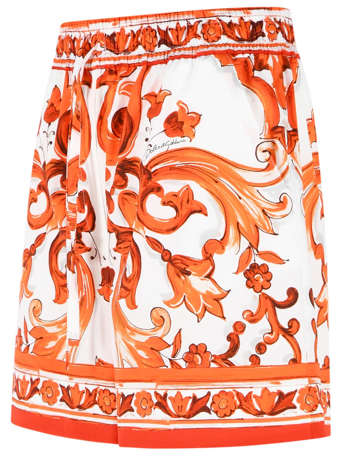 Dolce & Gabbana 'Maiolica' Print Cotton Poplin Shorts Women