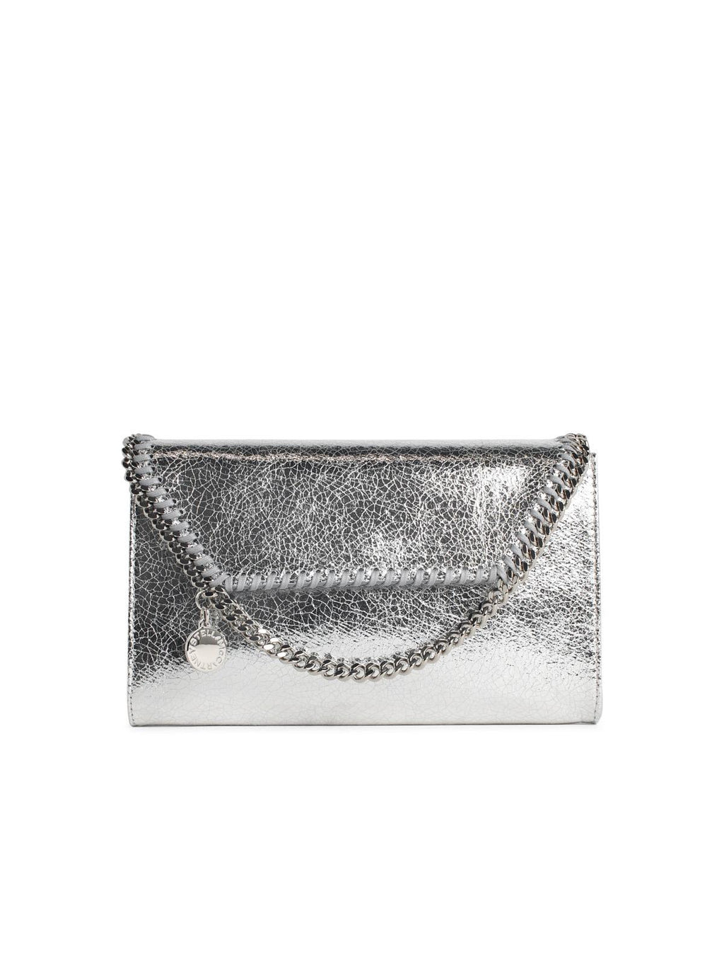 Stella Mccartney 'Falabella' Silver Vegan Leather Wallet Bag Women