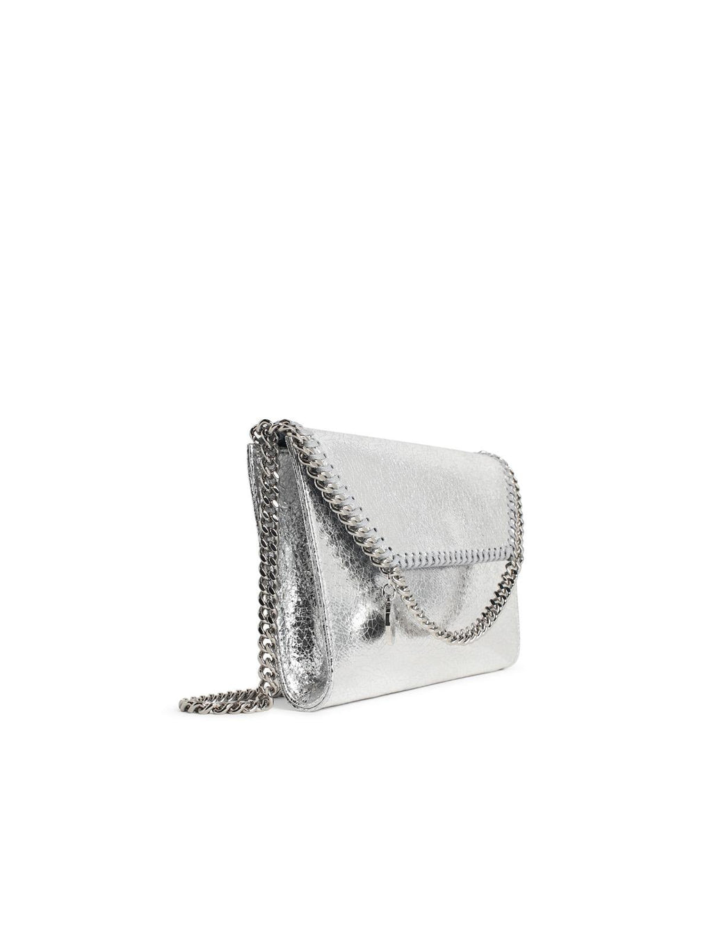 Stella Mccartney 'Falabella' Silver Vegan Leather Wallet Bag Women