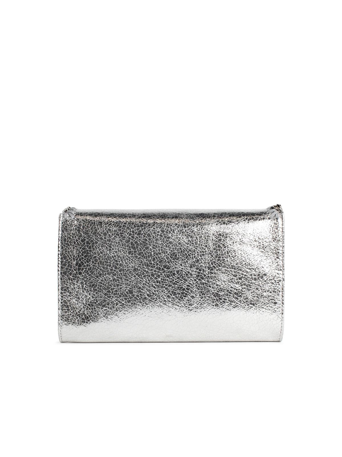 Stella Mccartney 'Falabella' Silver Vegan Leather Wallet Bag Women