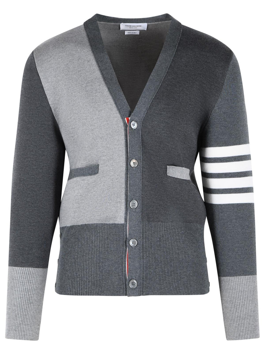 Thom Browne 'Fun Mix' Grey Merino Wool Cardigan Men