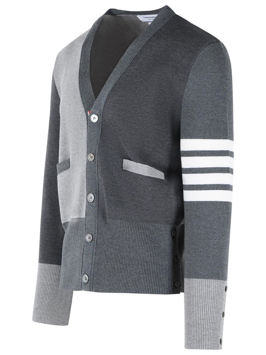 Thom Browne 'Fun Mix' Grey Merino Wool Cardigan Men