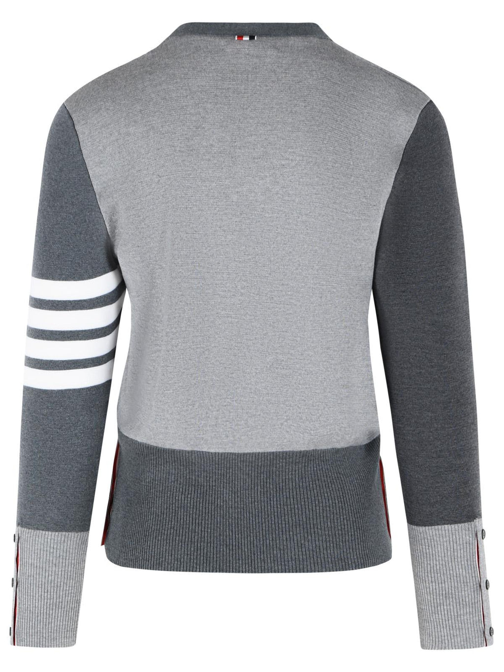 Thom Browne 'Fun Mix' Grey Merino Wool Cardigan Men