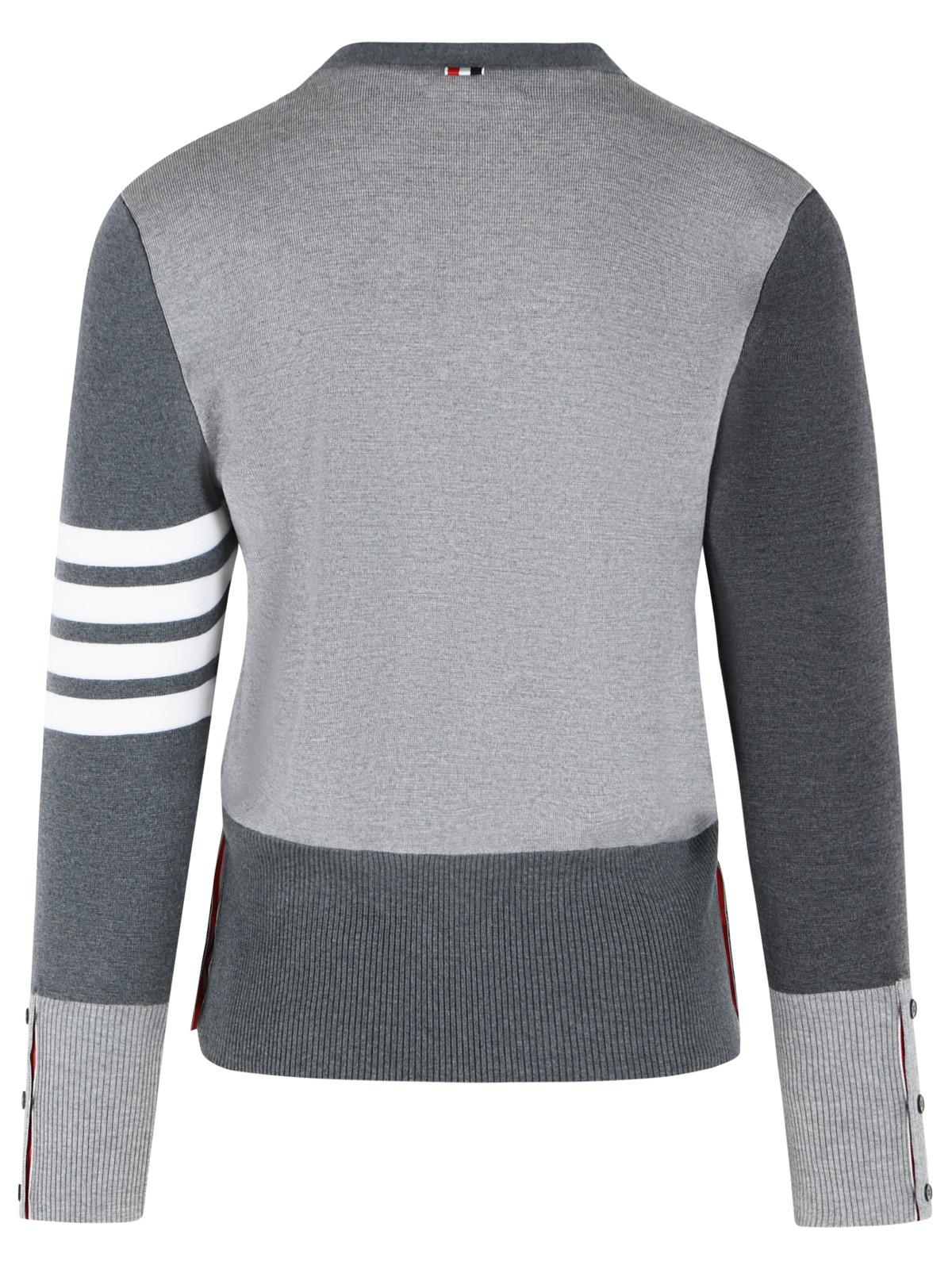 Thom Browne 'Fun Mix' Grey Merino Wool Cardigan Men