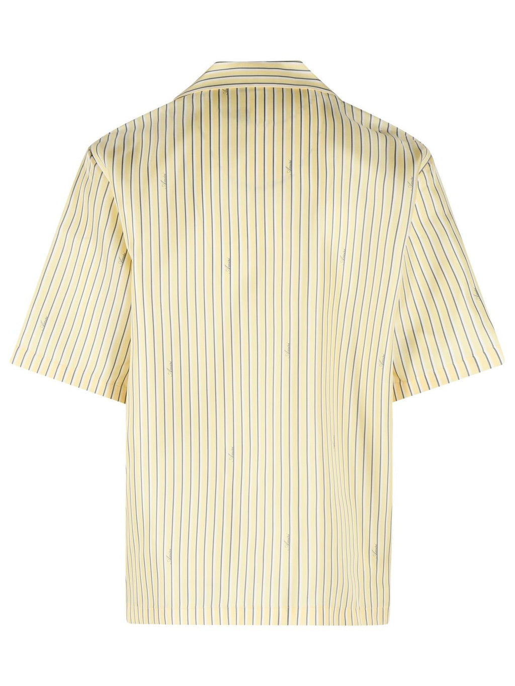 Amiri 'Amiri Script Bowling' Yellow Silk Shirt Men