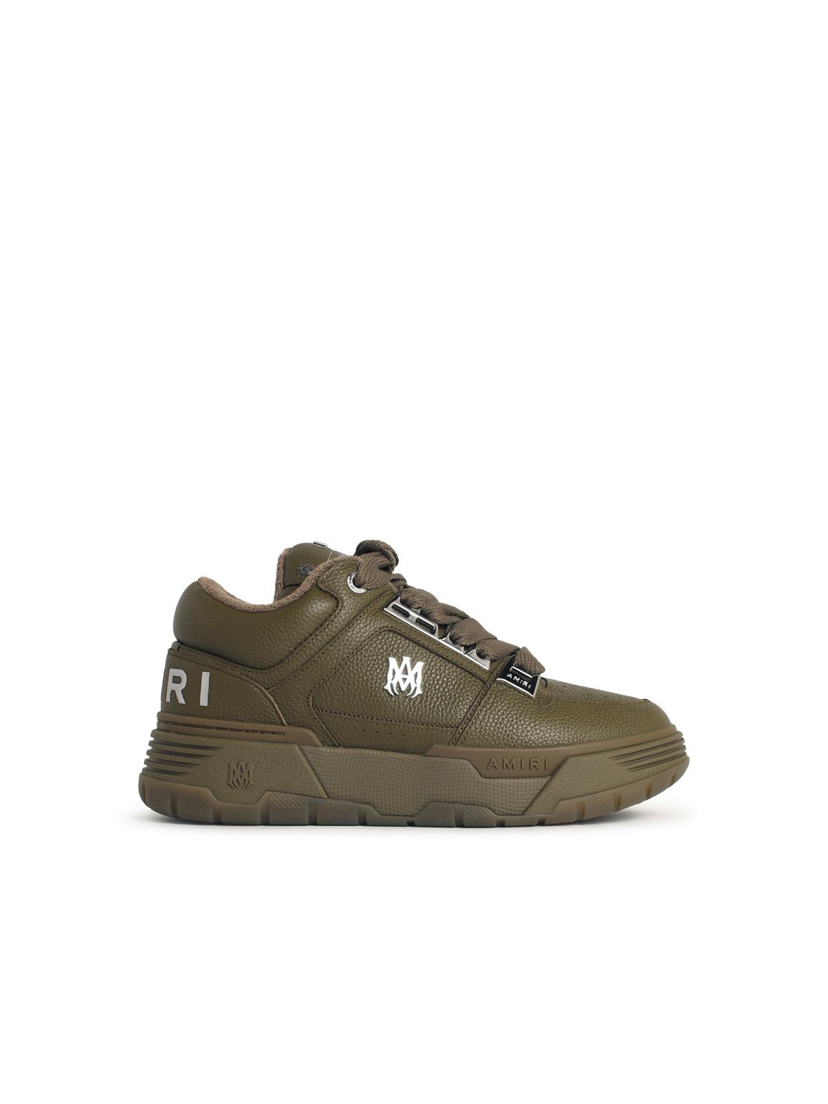 Amiri 'Metallic Ma-1' Thyme Green Leather Sneakers Men