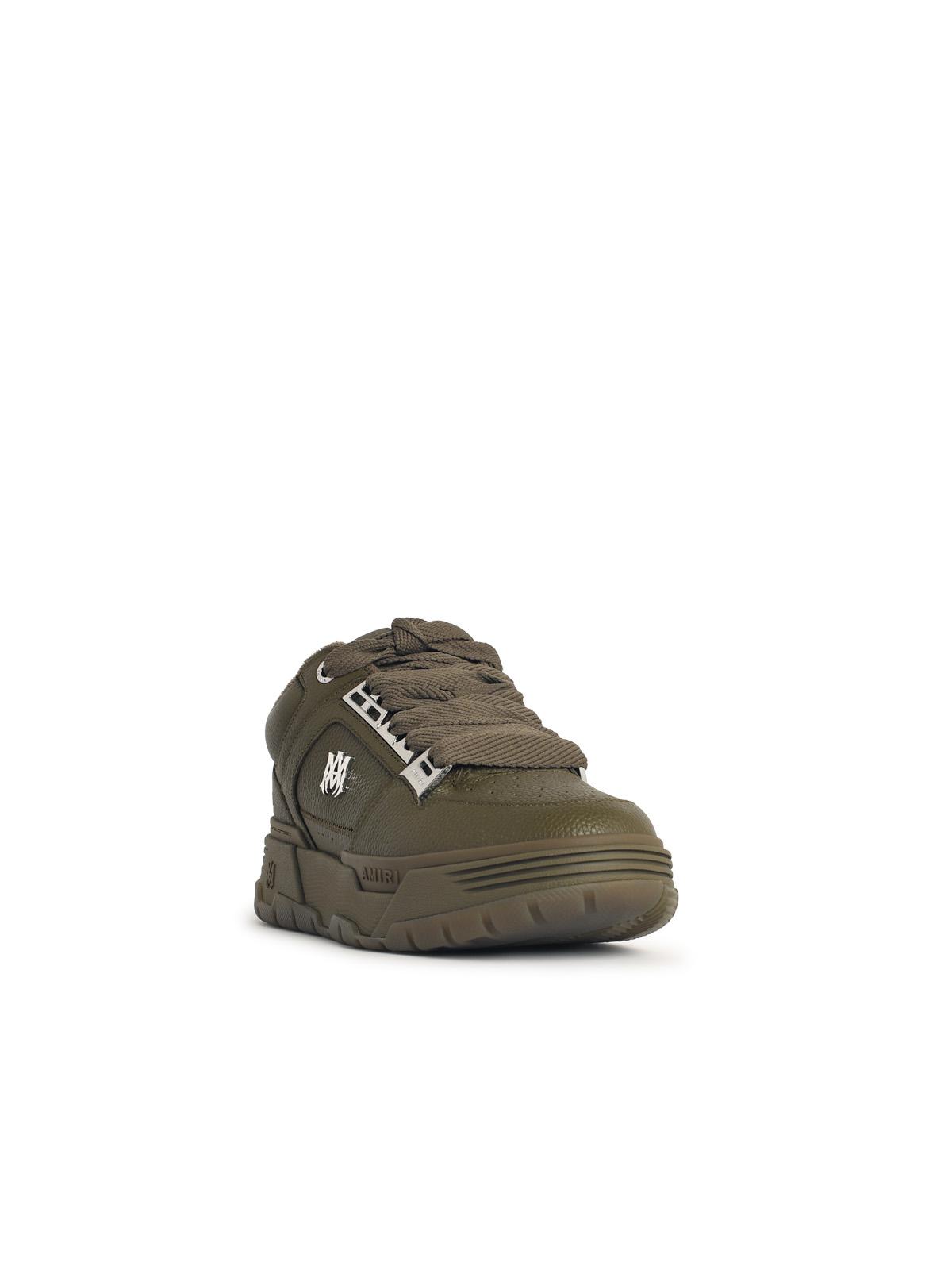 Amiri 'Metallic Ma-1' Thyme Green Leather Sneakers Men