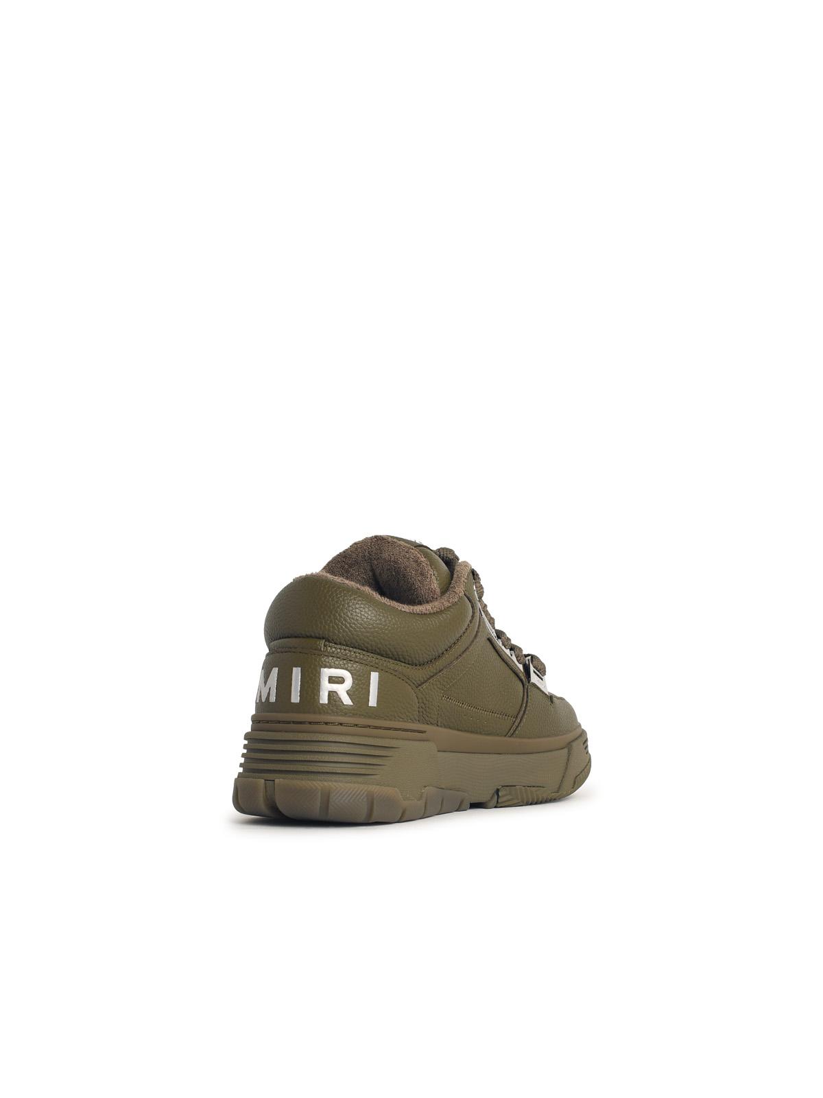 Amiri 'Metallic Ma-1' Thyme Green Leather Sneakers Men