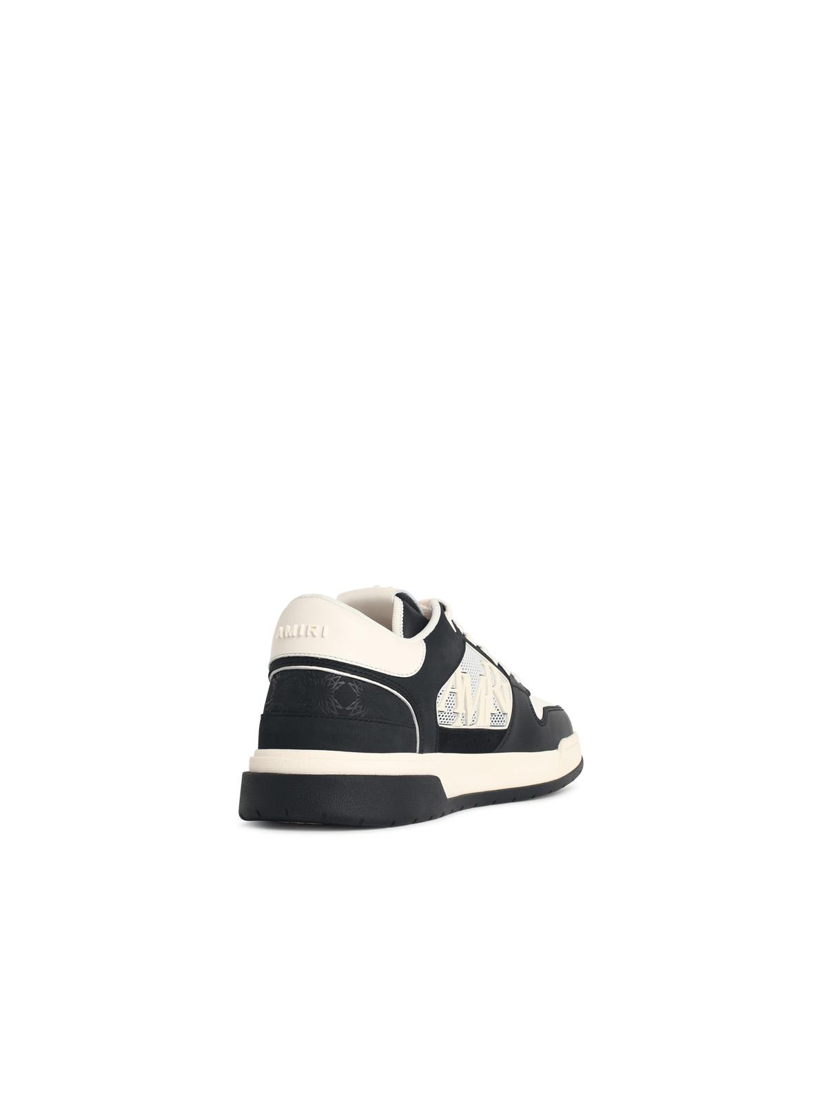 Amiri 'Ma Quad Debossed Classic Low' Sneakers In Black And White Leather Blend Men
