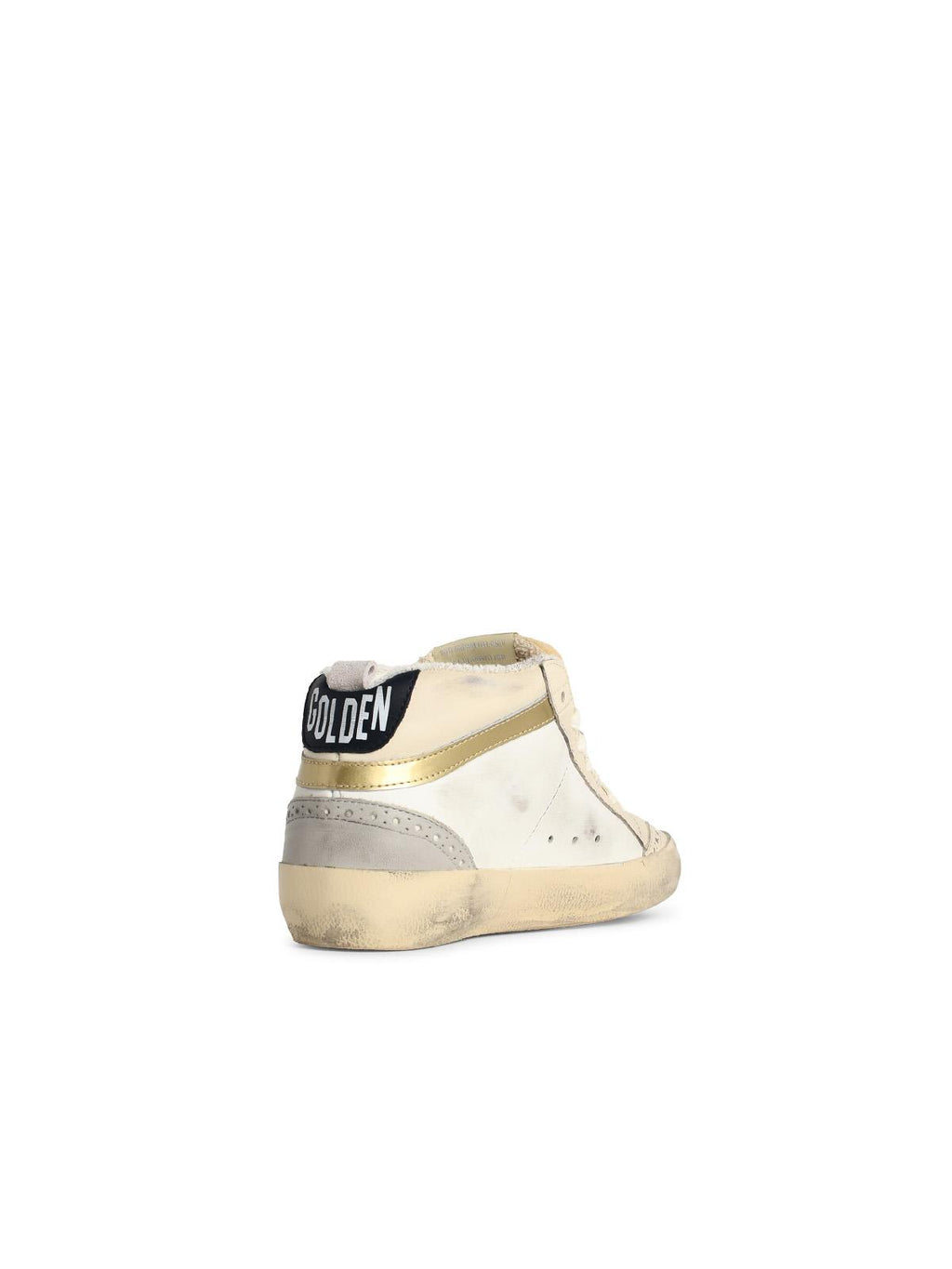 Golden Goose 'Mid Star Double Quarter' White Pele Sneakers Women
