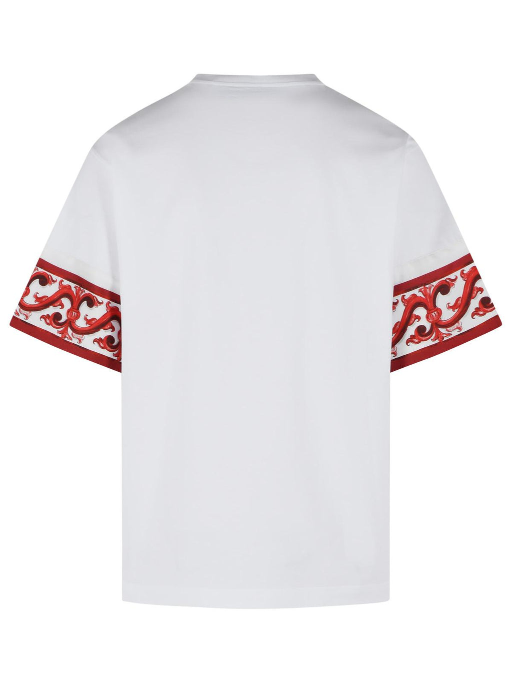 Dolce & Gabbana 'Maiolica' Print Cotton And Silk T-Shirt Men
