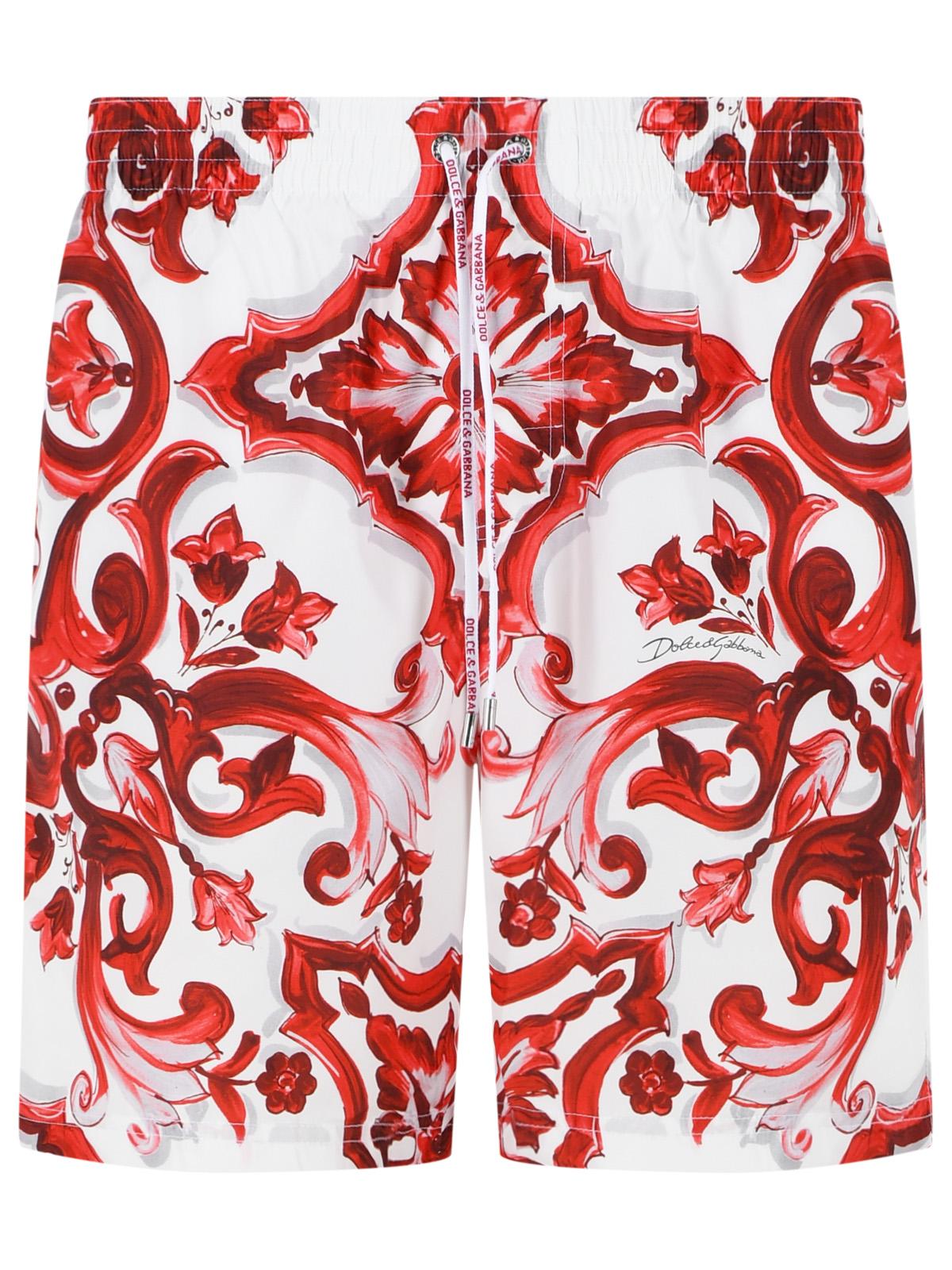 Dolce & Gabbana 'Maiolica' Print Polyester Medium Boxer Shorts Men