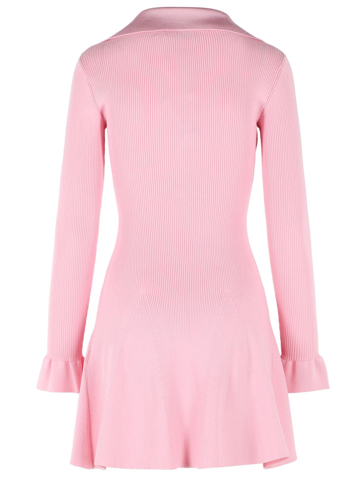 Self Portrait Viscose Knit Mini Dress With Pink Laces Women