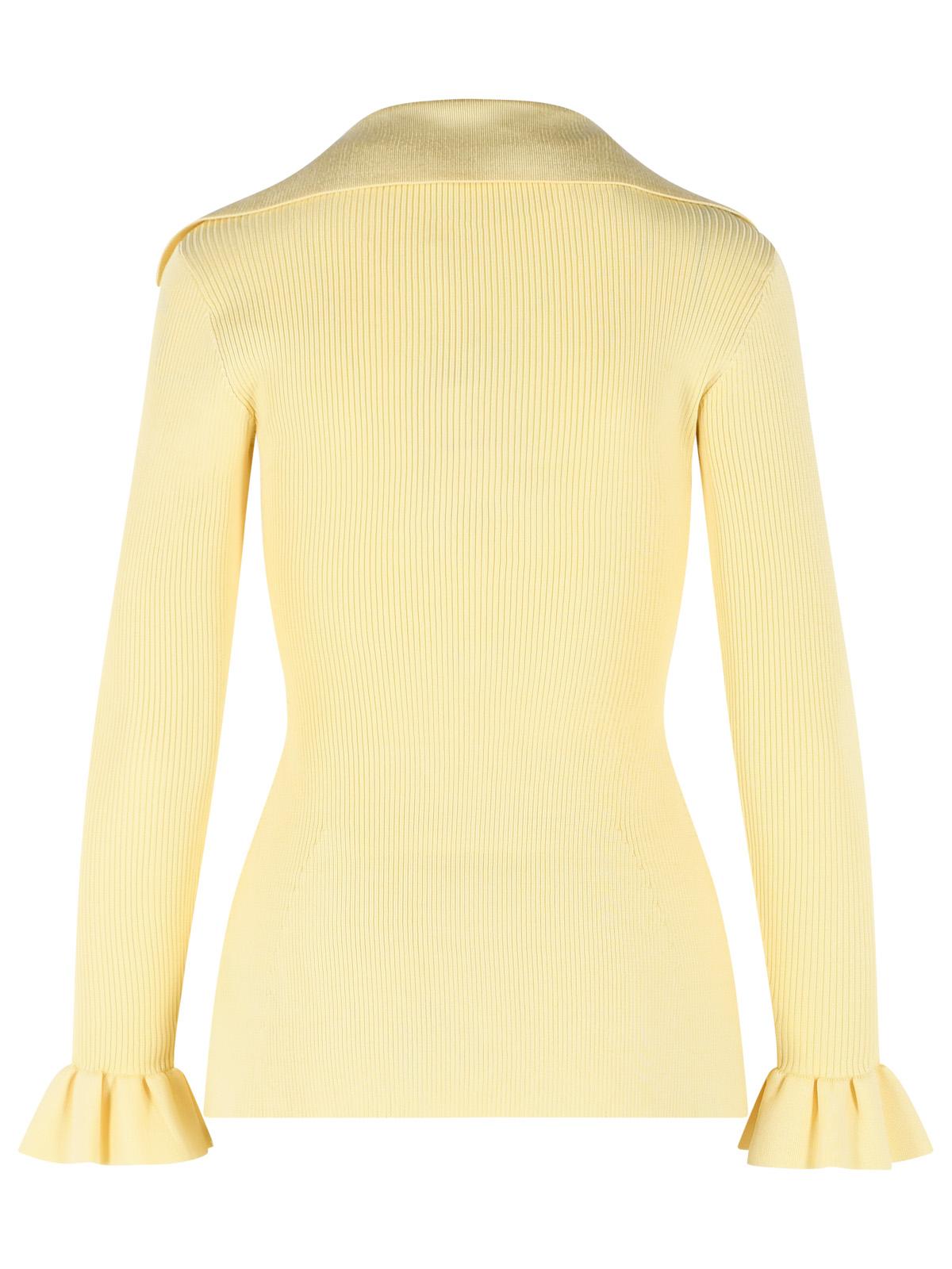 Self Portrait Viscose Knit Top With Yellow Lacing Women