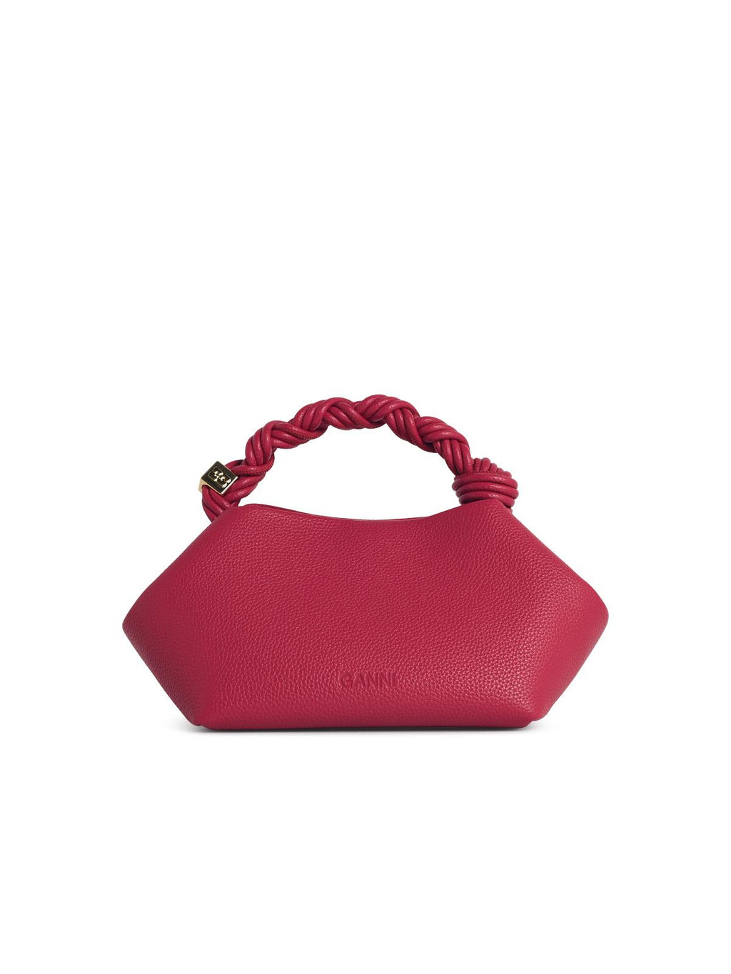 Ganni Small 'Bou' Bag In Persian Red Hammered Leather Women