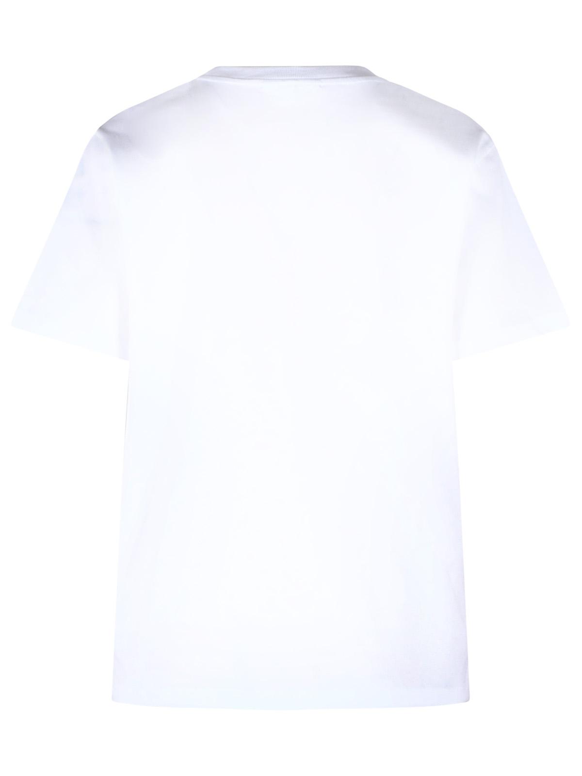 Ganni 'Cherry' White Cotton T-Shirt Women