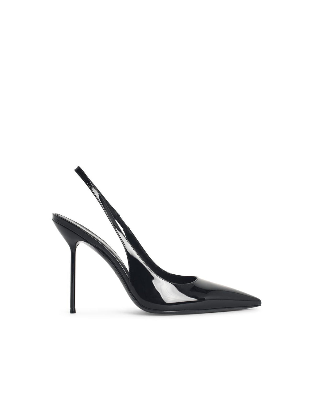Paris Texas 'Lidia' Black Leather Slingbacks Women