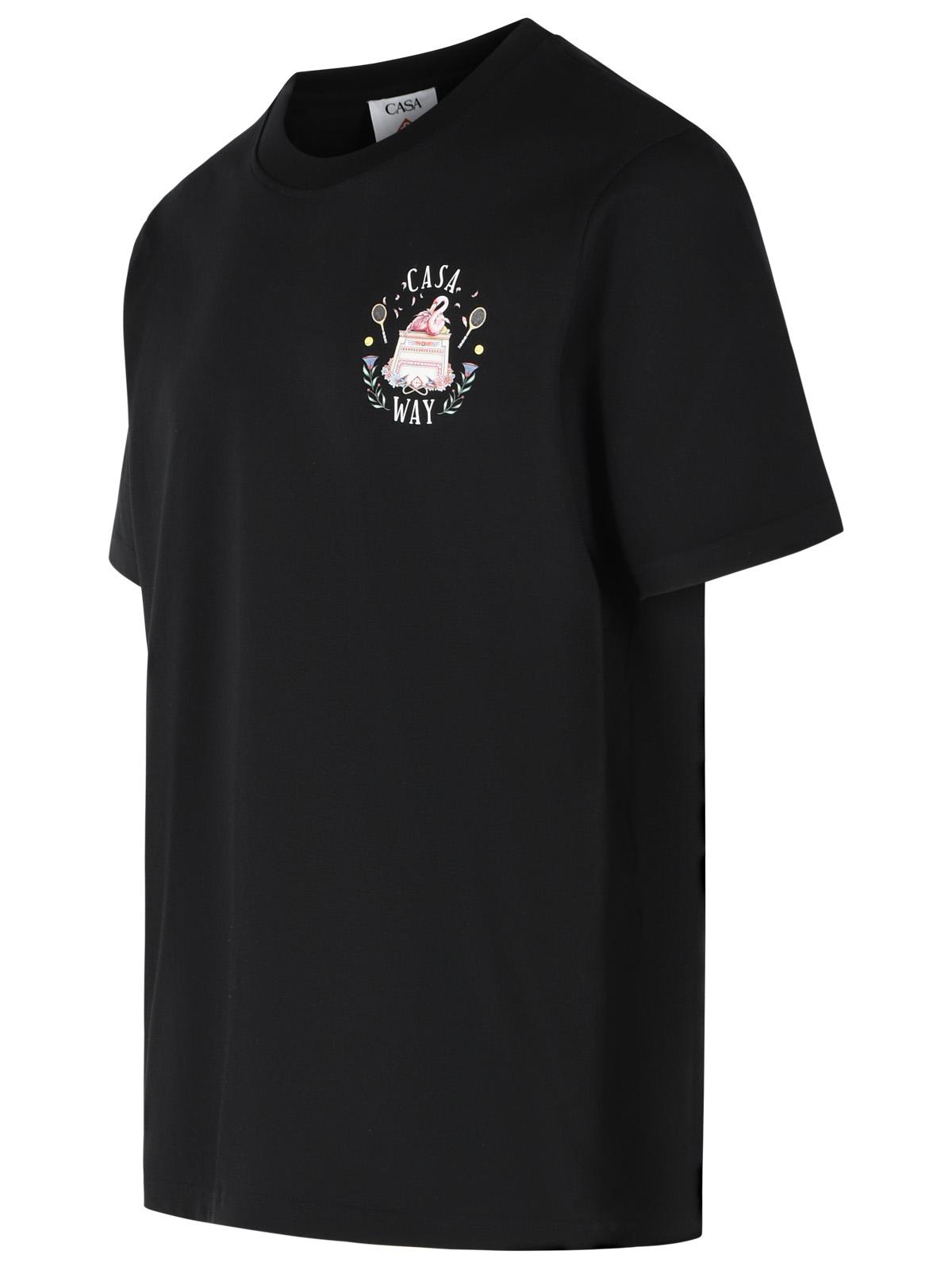 Casablanca 'Casaway' Black Cotton T-Shirt Men
