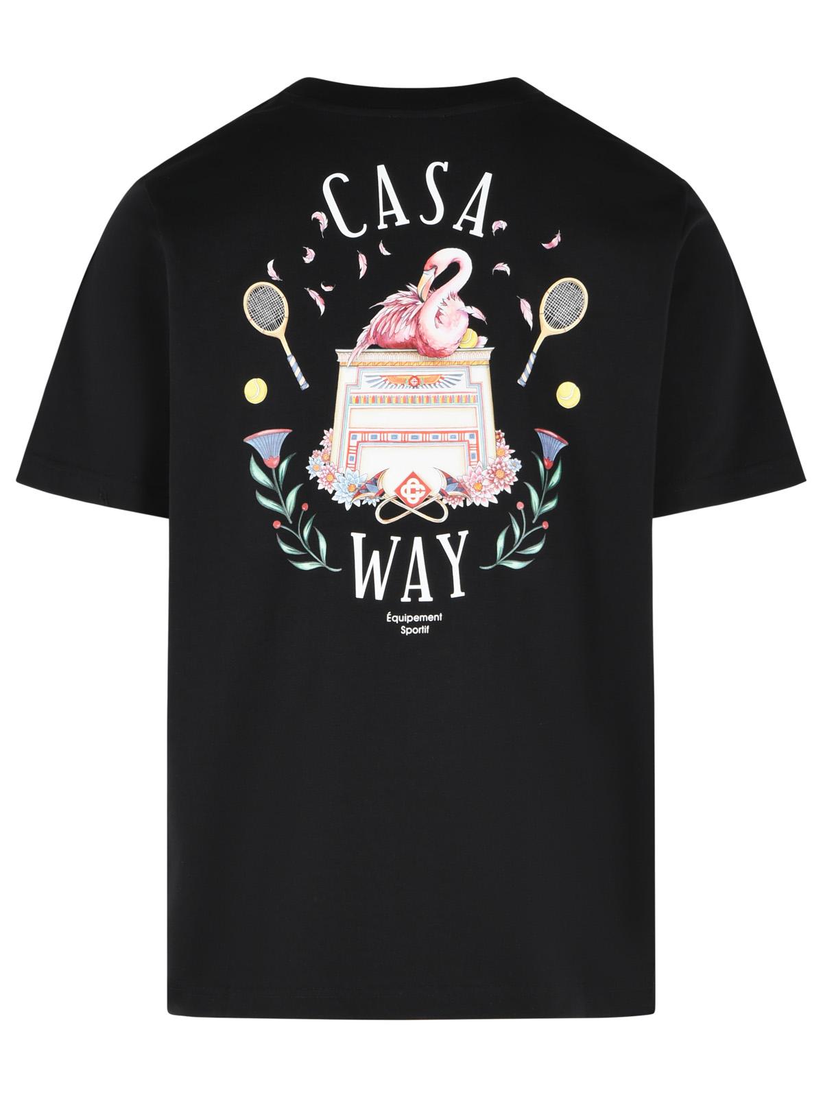 Casablanca 'Casaway' Black Cotton T-Shirt Men