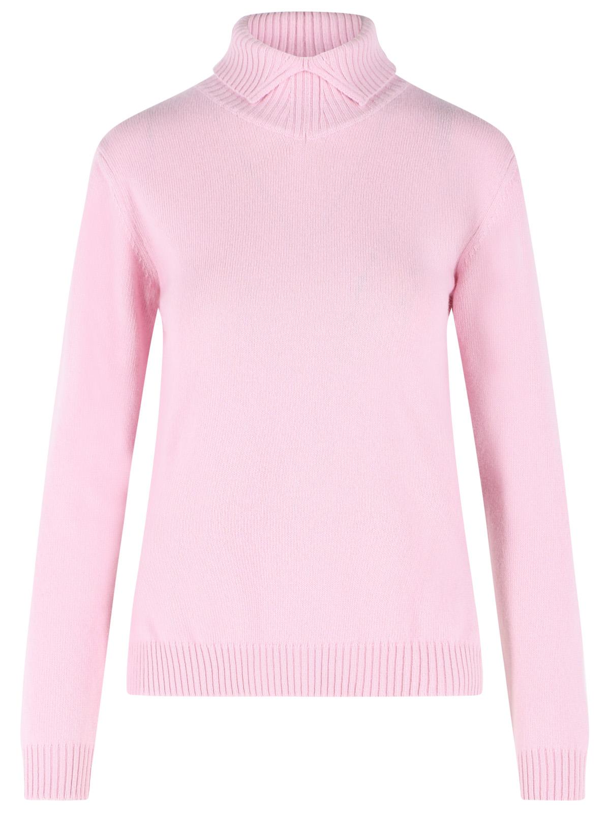 Jil Sander Pink Wool Turtleneck Sweater Women