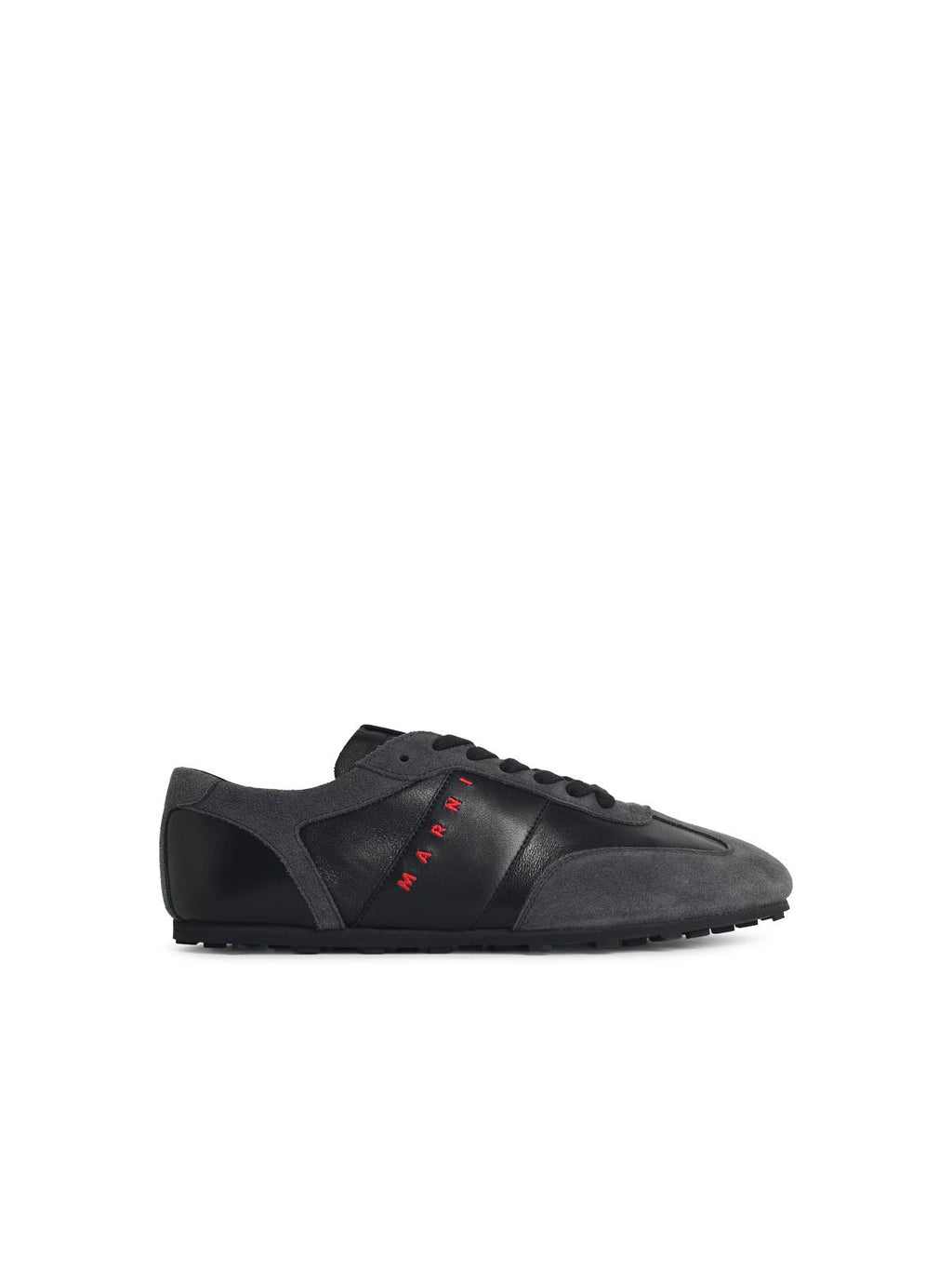 Marni 'Softy Soccer' Black And Grey Leather Sneakers Men