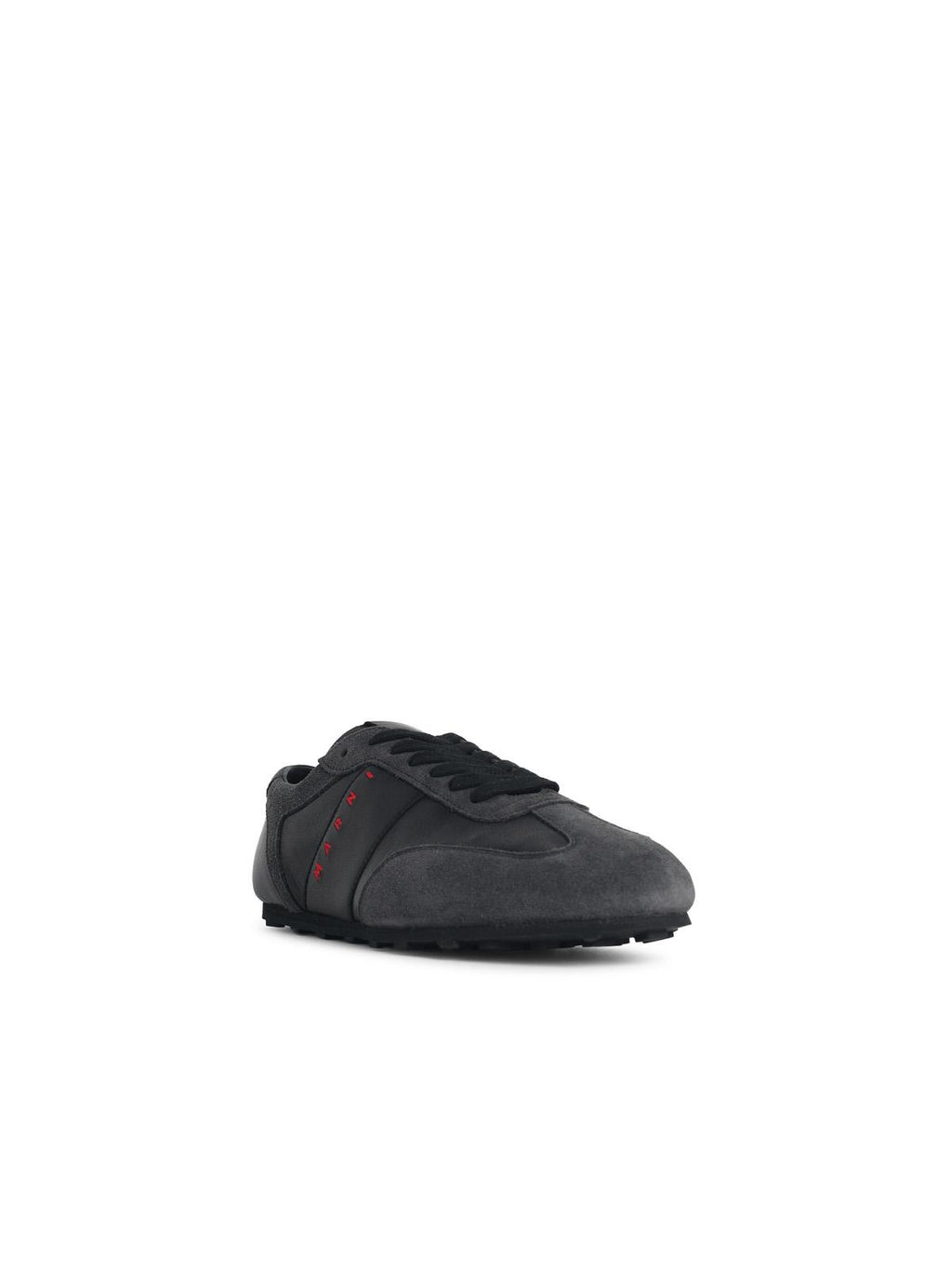 Marni 'Softy Soccer' Black And Grey Leather Sneakers Men