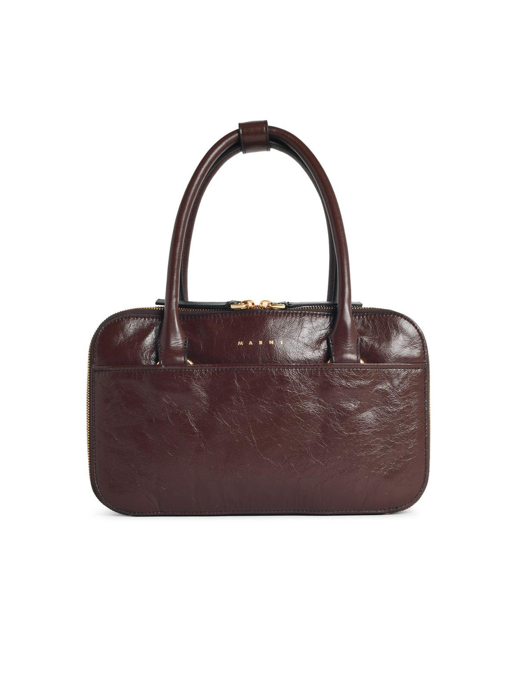 Marni 'Boxyne' 'Sudan' Small Brown Leather Bag Women