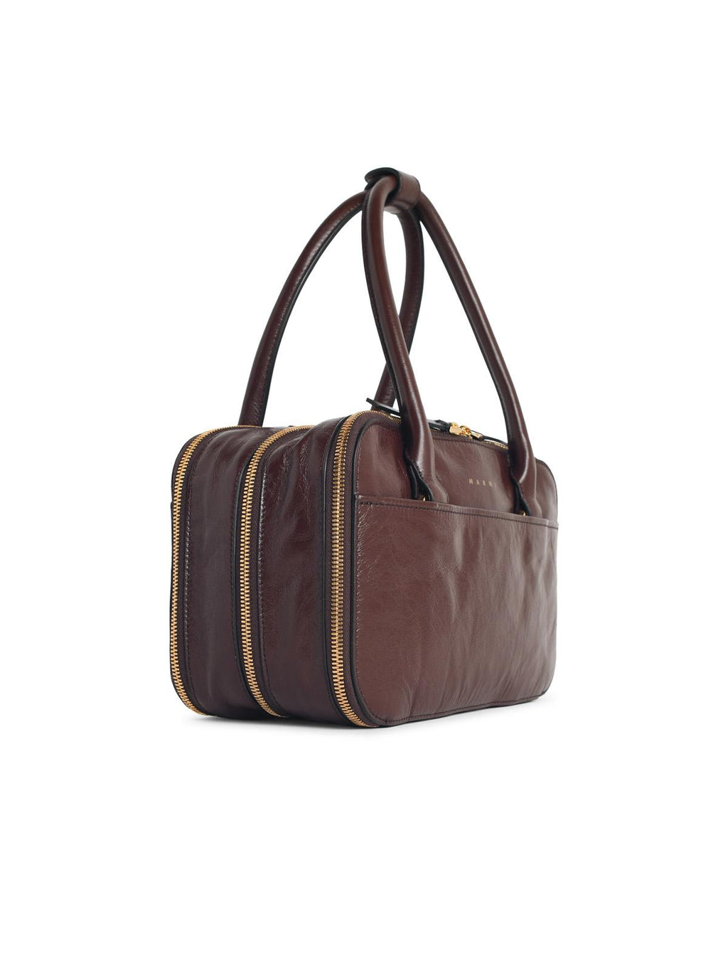 Marni 'Boxyne' 'Sudan' Small Brown Leather Bag Women