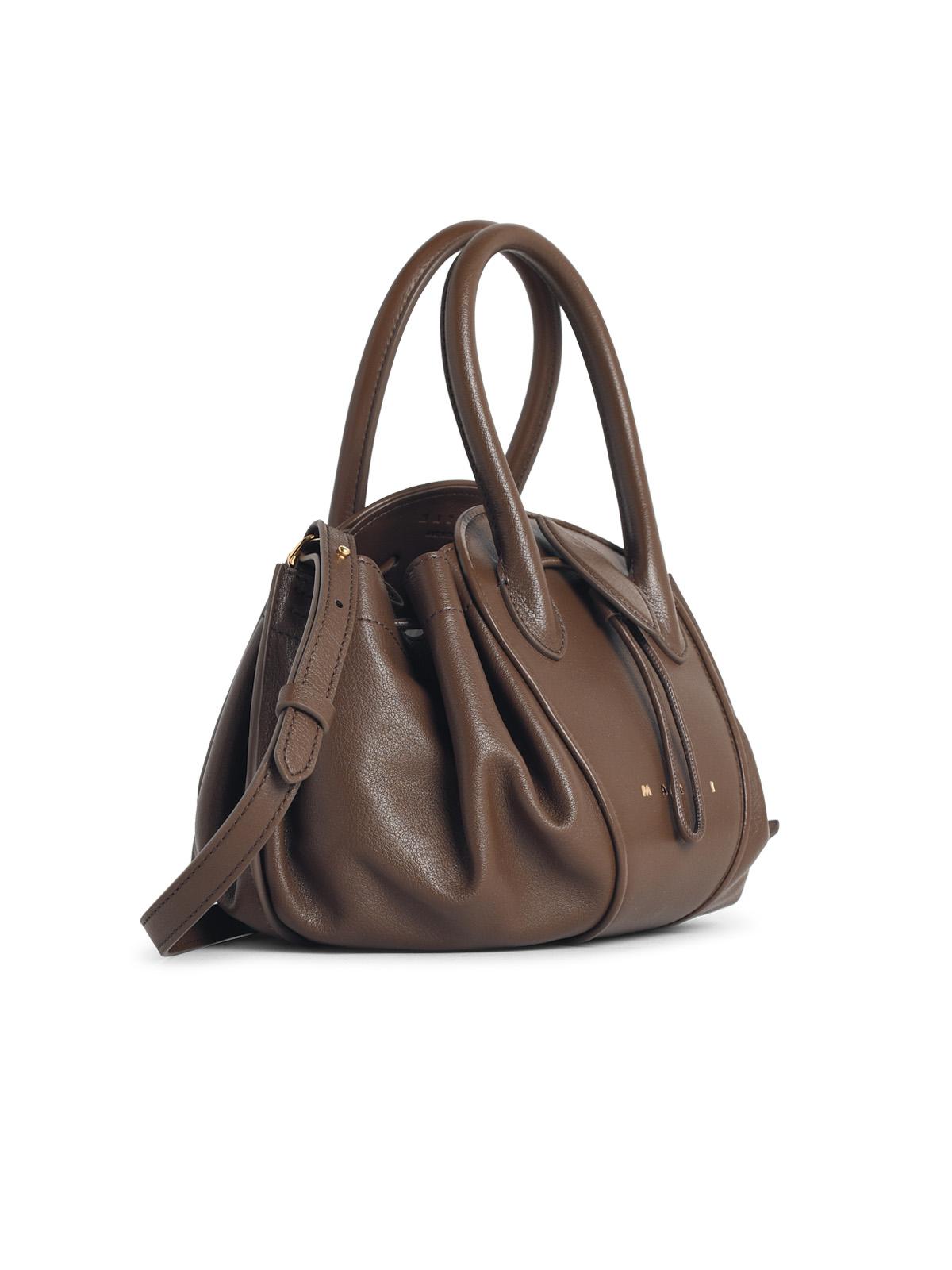 Marni Small 'Tulipea' Brown Leather Bag Women