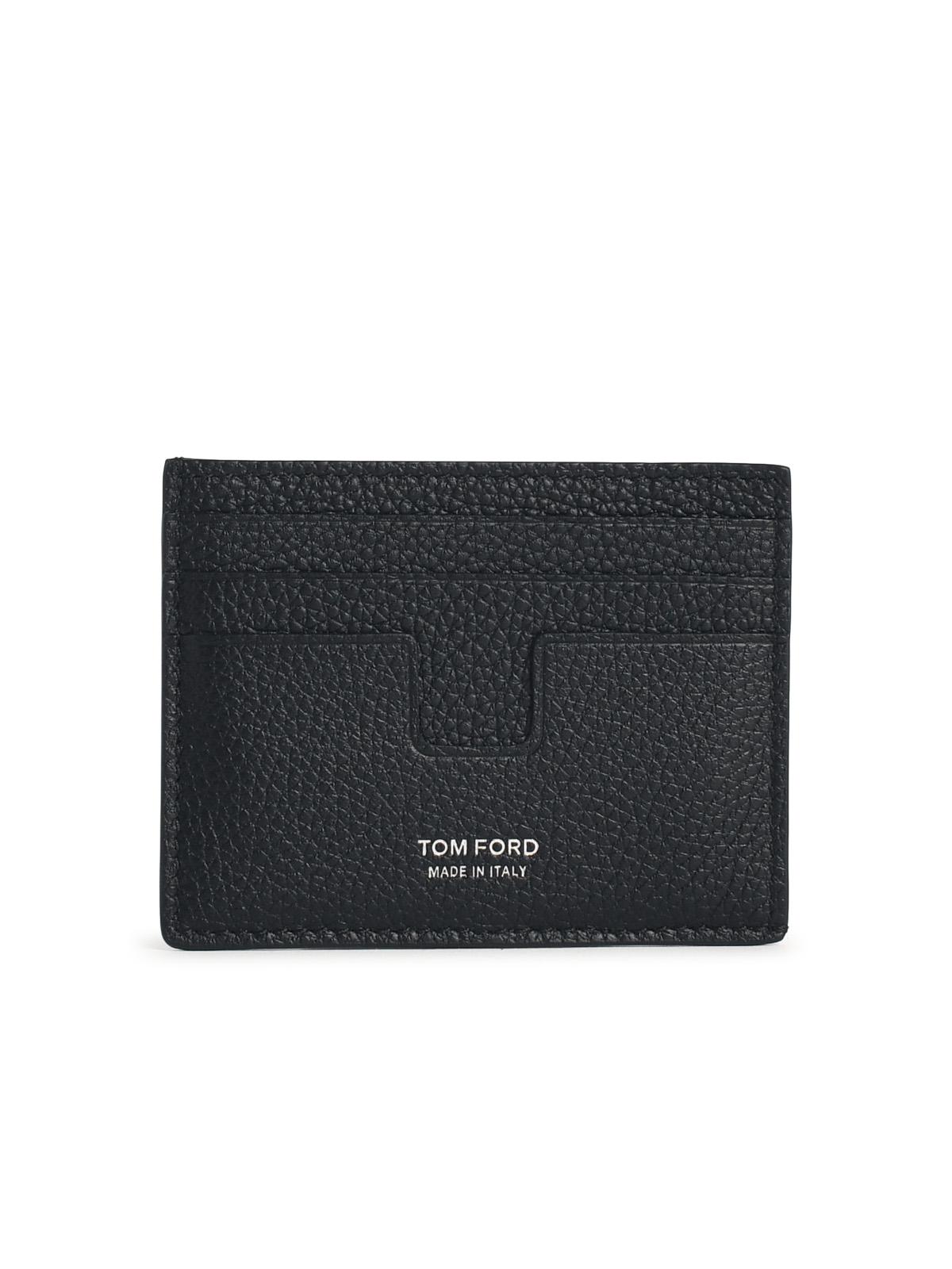 Tom Ford Black Leather Cardholder Men